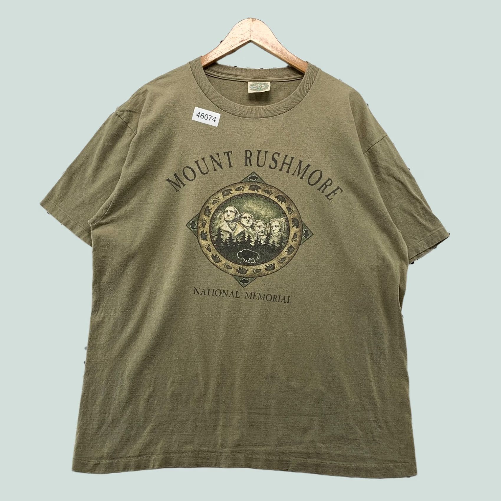 FRED VINTAGE Fred Harvey Mount Rushmore Shirt Mens XL Brown USA 90s Nature Outdoor Cotton Crew Neck Short Sleeve T-Shirt Size US XL / EU 56 / 4 - 1 Thumbnail