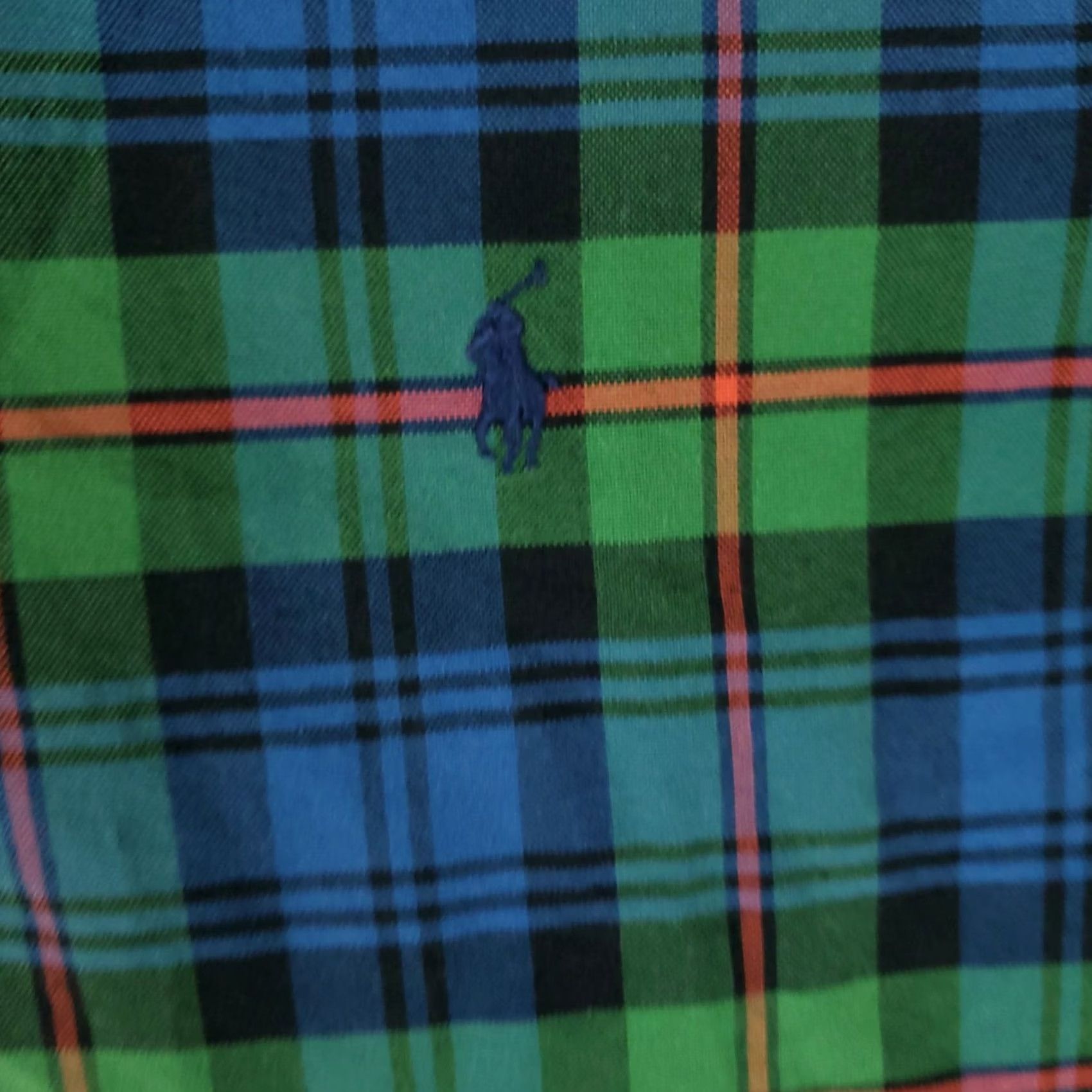 Ralph Lauren Ralph Lauren Shirt Mens XL Blue Green Plaid Button-Up Long Sleeve Casual Business Formal Party/Wedding Workwear Pony Accent Logo Size US XL / EU 56 / 4 - 2 Thumbnail