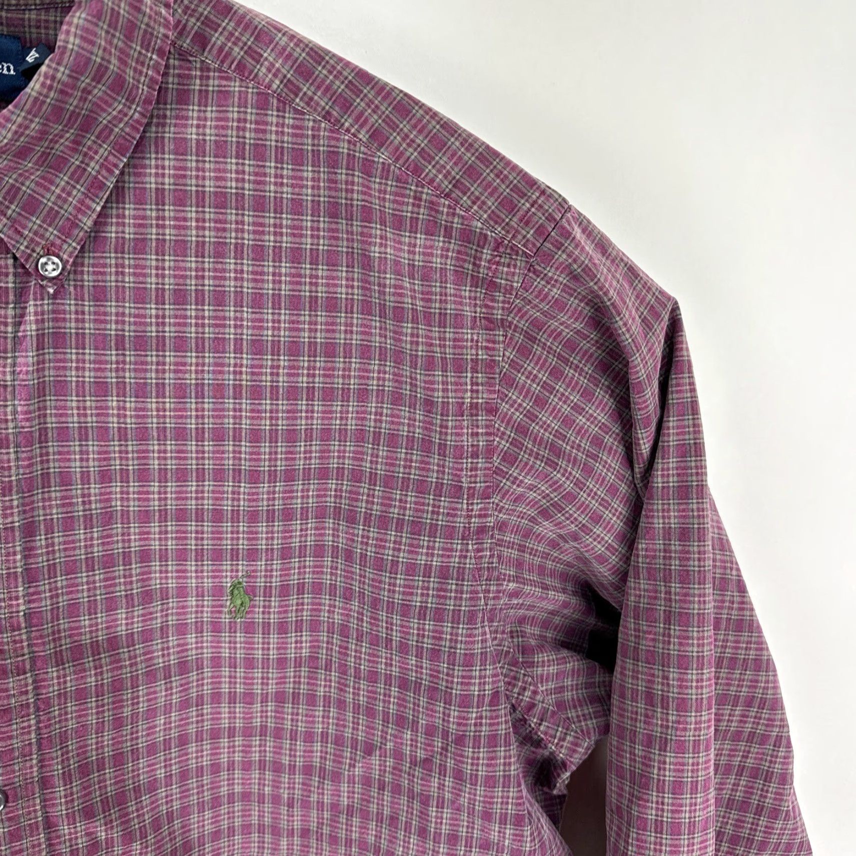 Polo Ralph Lauren VINTAGE Polo Ralph Lauren Mens Classic Fit Shirt XL Plaid Long Sleeve Button Size US XL / EU 56 / 4 - 5 Thumbnail