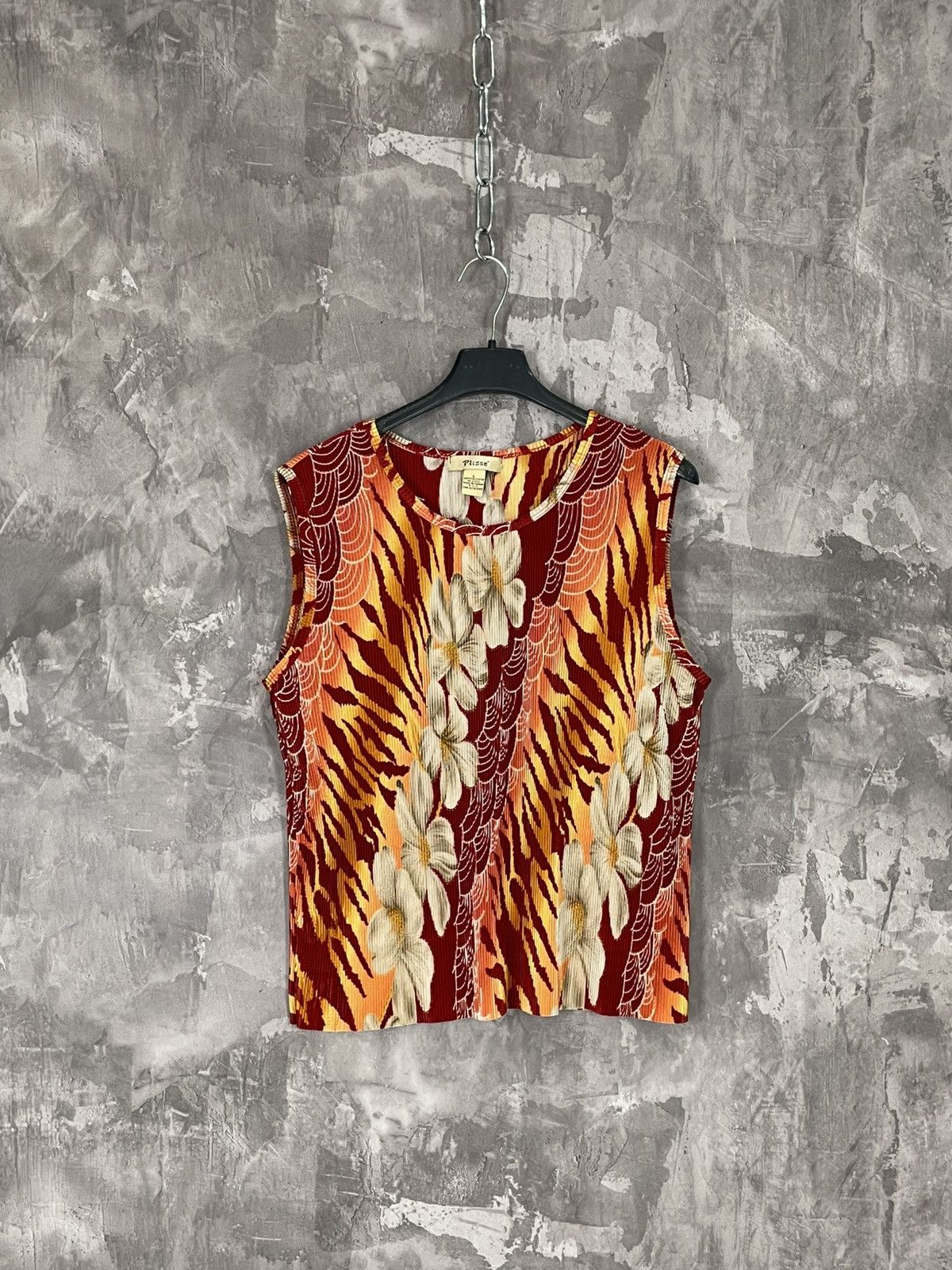 Vintage Vintage Y2K knitted coloured vest tank top Japanese style Size L / US 10 / IT 46 - 1 Thumbnail