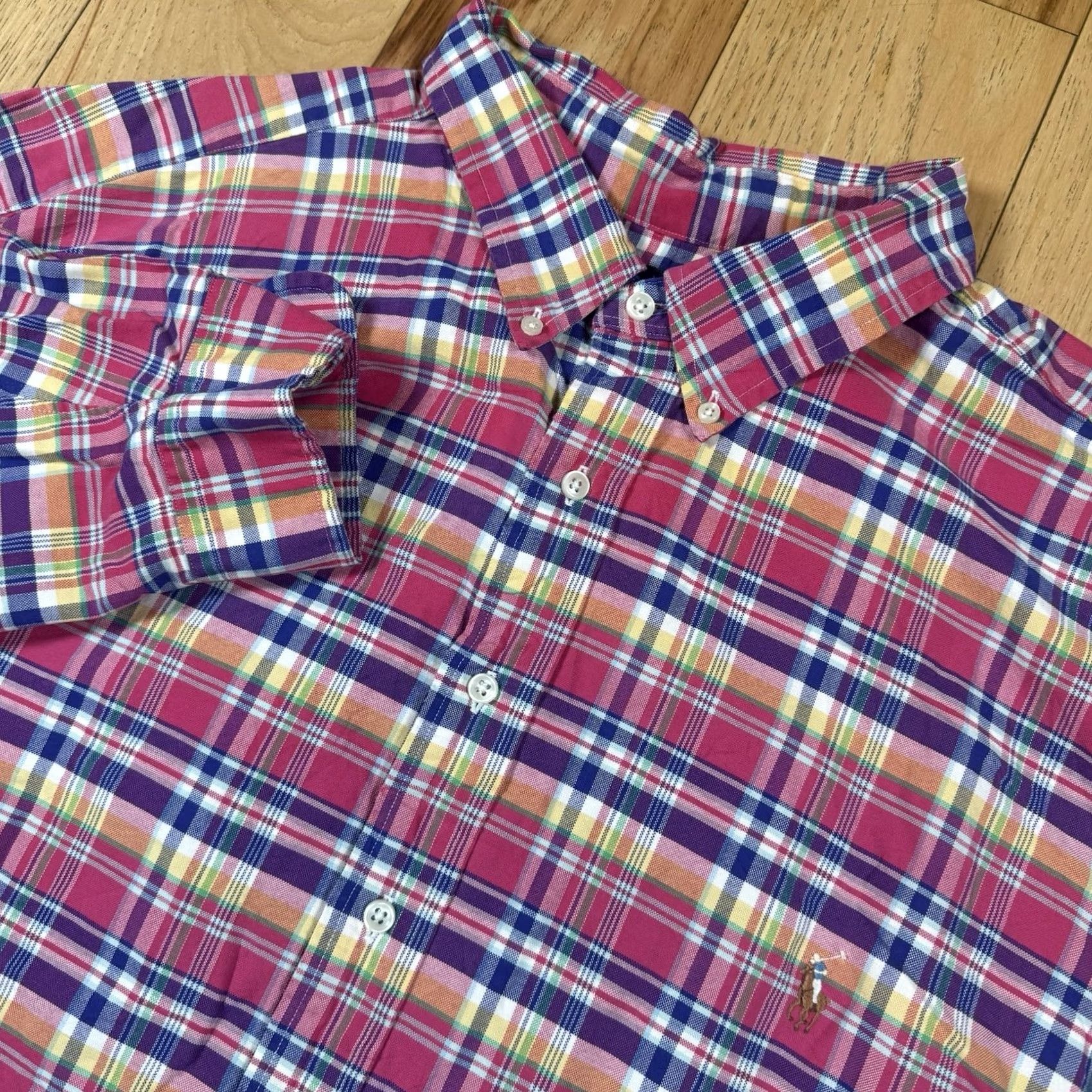 Polo Ralph Lauren Polo Ralph Lauren Button Shirt Mens 3XB Big Plaid Gingham Check Long Sleeve Big 3X Multicolor Mens Size US XXL / EU 58 / 5 - 2 Thumbnail
