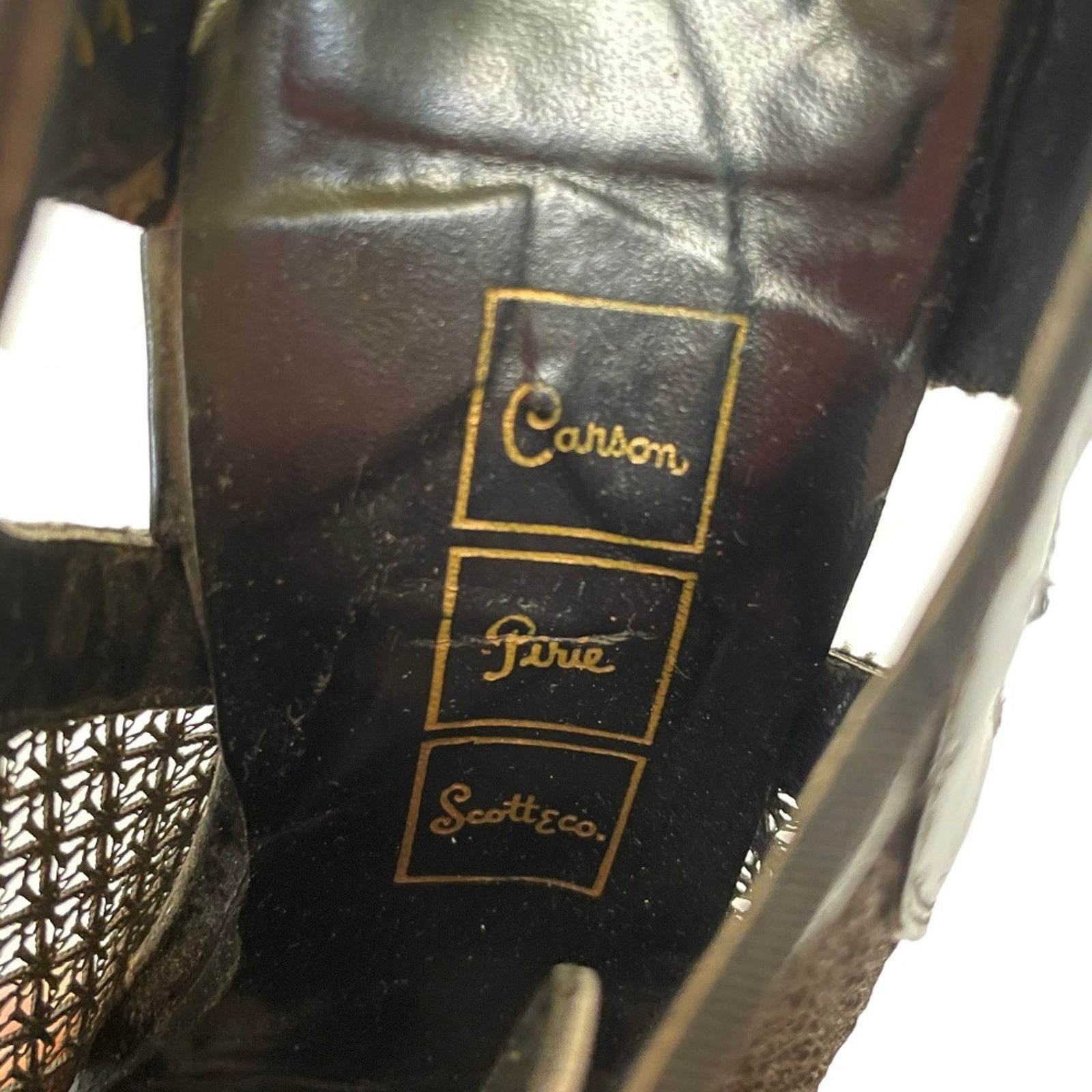 Vintage 1940s Matrix x Carson Pirie Scott Black Mesh Leather Oxfords Size US 6.5 / IT 36.5 - 5 Thumbnail