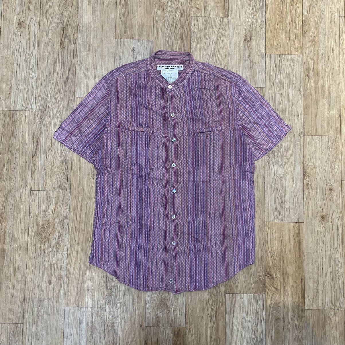 Katharine Hamnett London 90s Katharine Hamnett Collar Shanghai Button Up Shirt Size US M / EU 48-50 / 2 - 1 Thumbnail