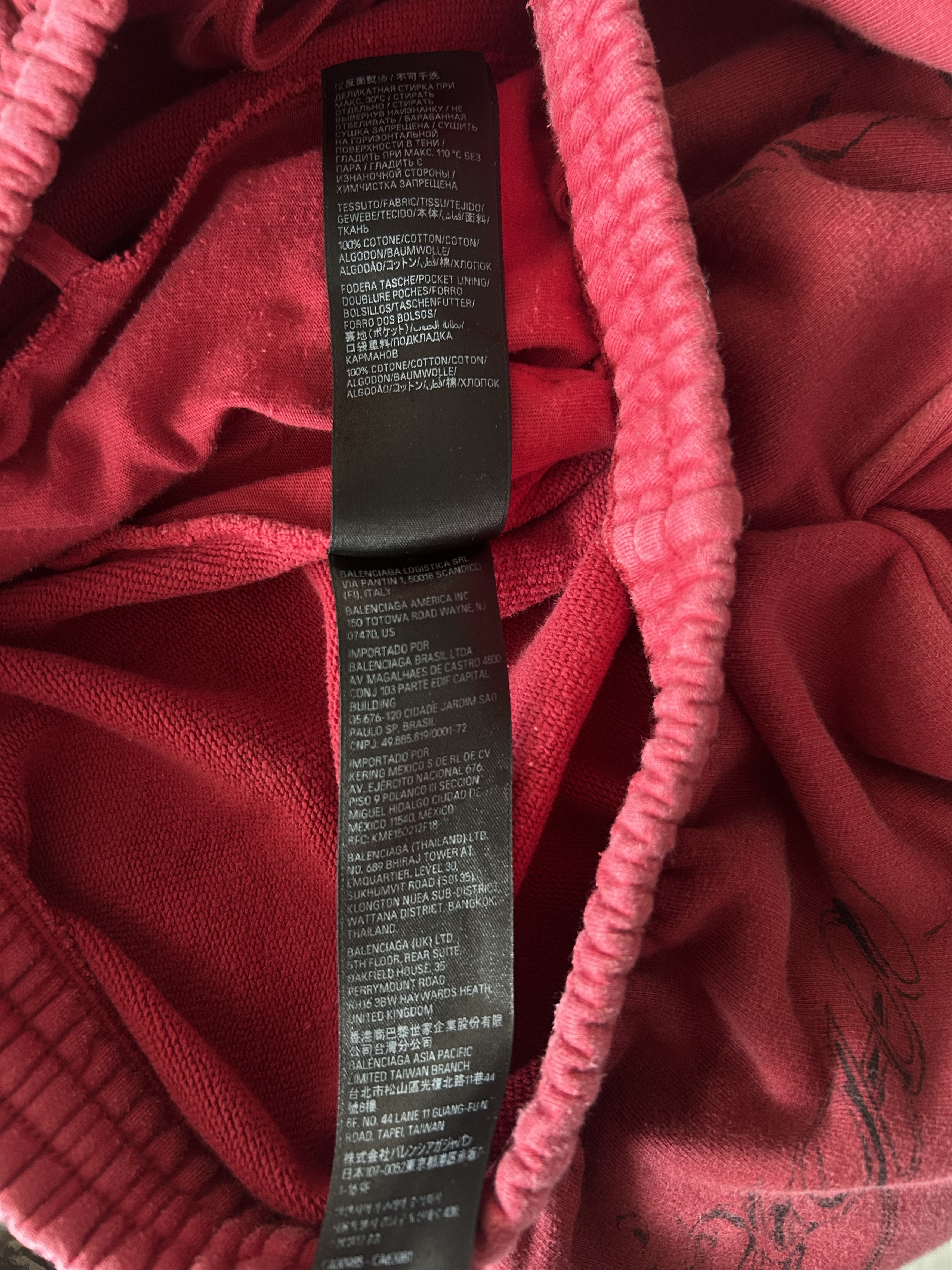 Balenciaga Balenciaga Red & Black Tattoo Print Oversized Sweatpants Size US 36 / EU 52 - 6 Thumbnail