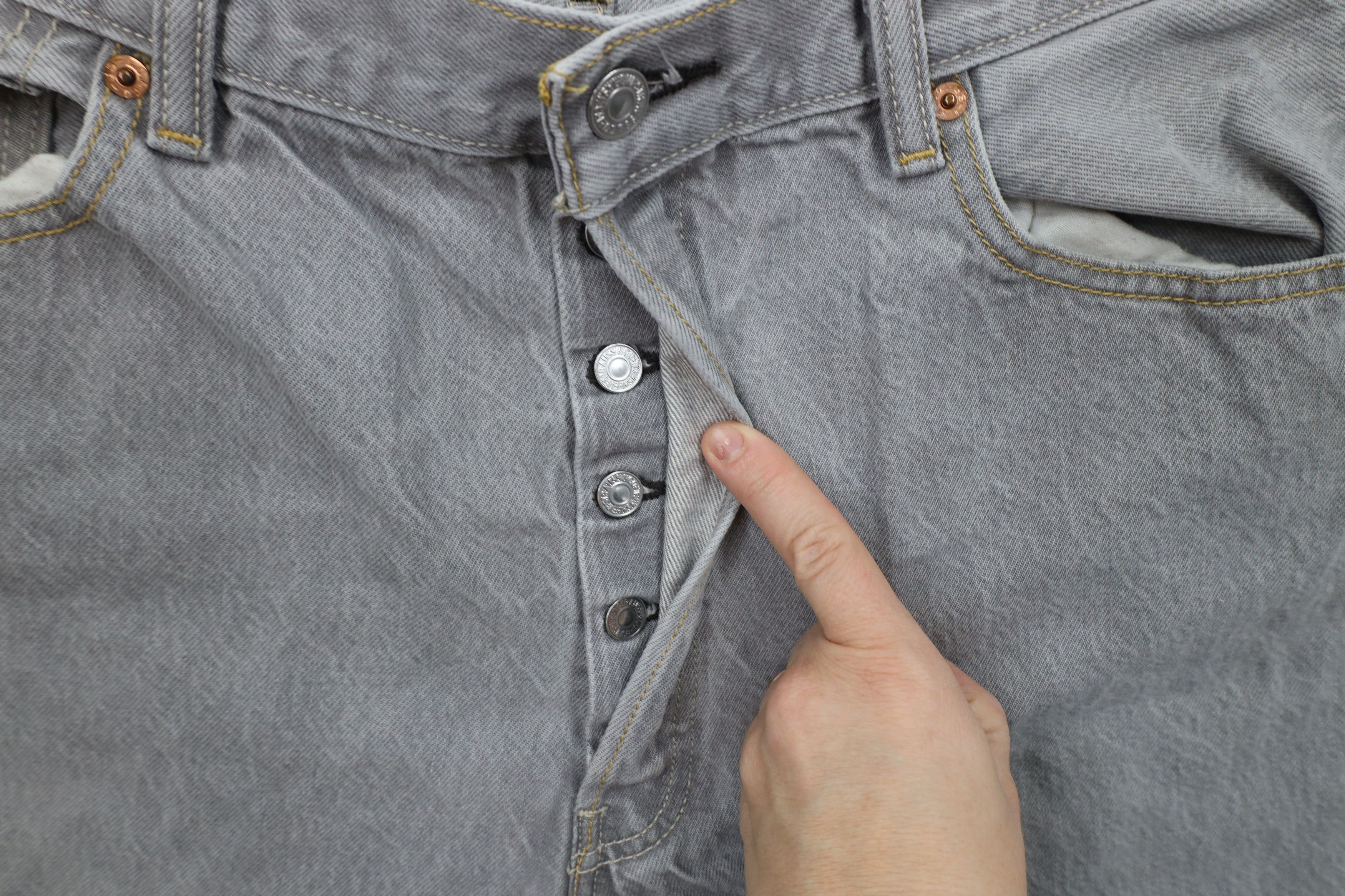 Levi's × Vintage Vintage Y2K Levis 501xx Button Fly Original Fit Jeans Gray Size US 36 / EU 52 - 5 Thumbnail