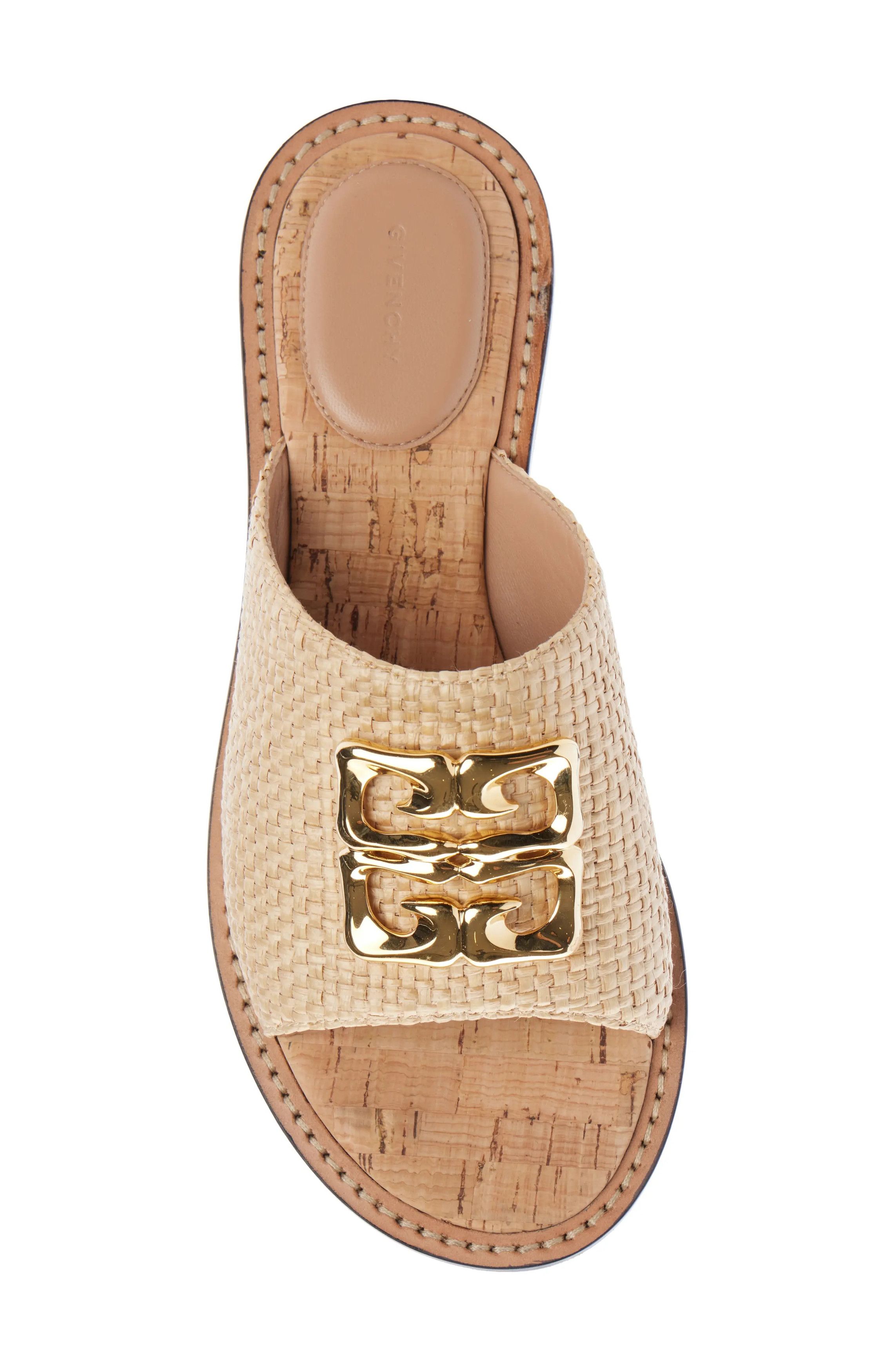 Givenchy o1srvl11e1225 Raffia Slide Sandals in Beige Size US 6 / IT 36 - 5 Thumbnail