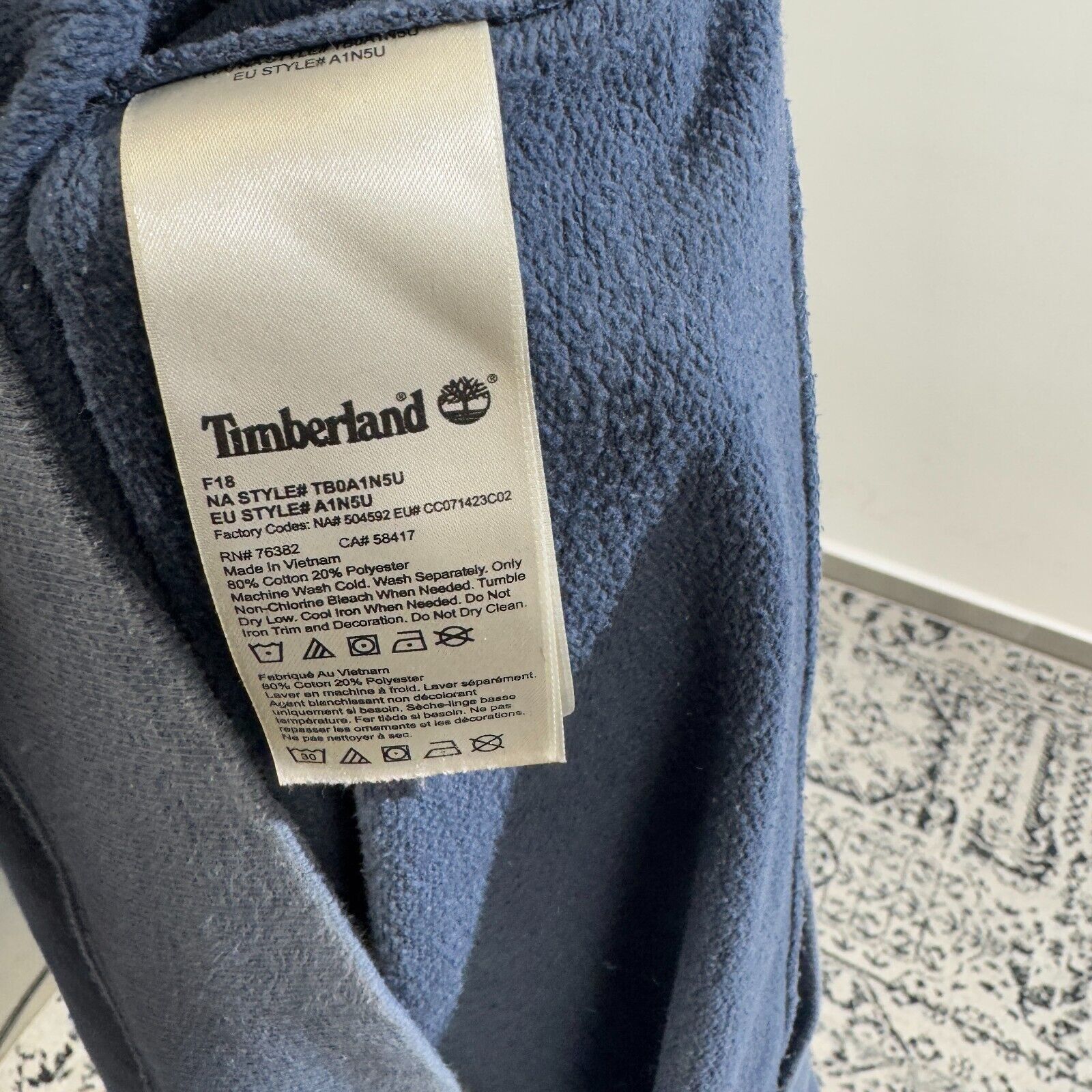 Timberland × Vintage Vintage Timberland Navy Sea Blue Cotton Crewneck Size XL 90s Size US XL / EU 56 / 4 - 10 Thumbnail