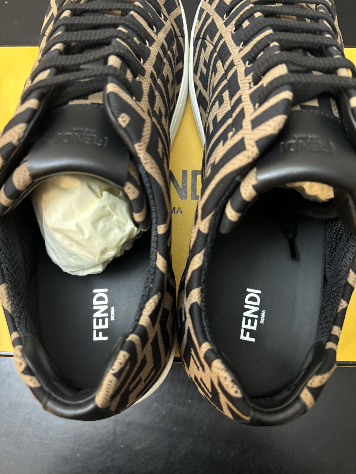 Fendi Fendi Forever Allover FF Zucca Monogram Sneakers Brown Size US 13 / EU 46 - 7 Thumbnail