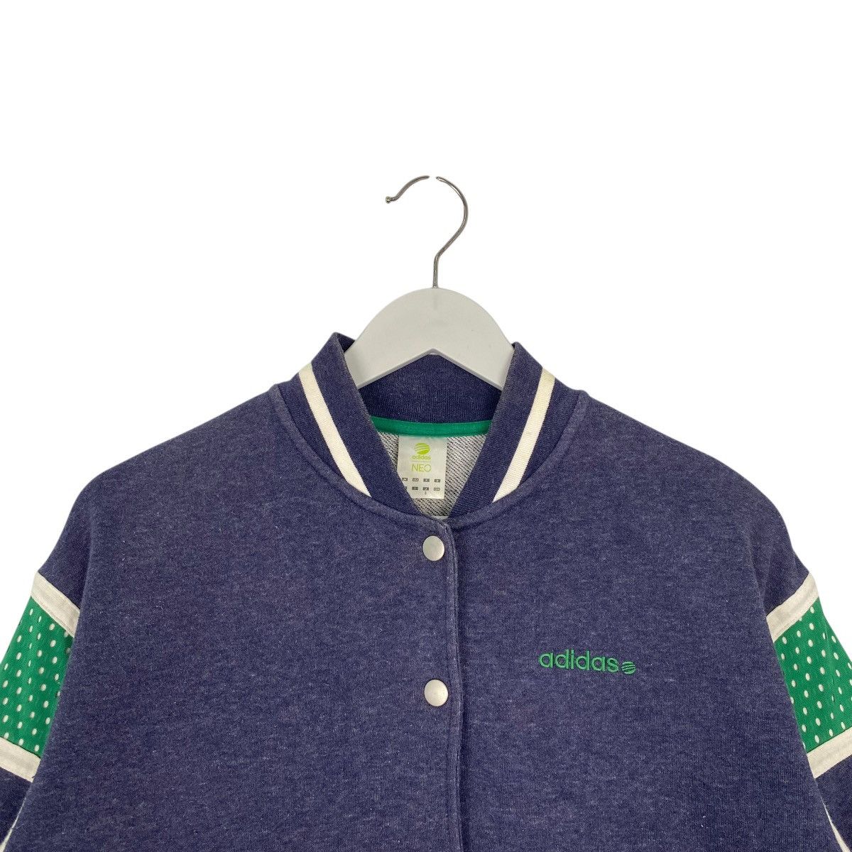 Other Vintage Adidas Neo Snap Button Varsity Sweater Navy Blue Arm Size US S / EU 44-46 / 1 - 4 Thumbnail