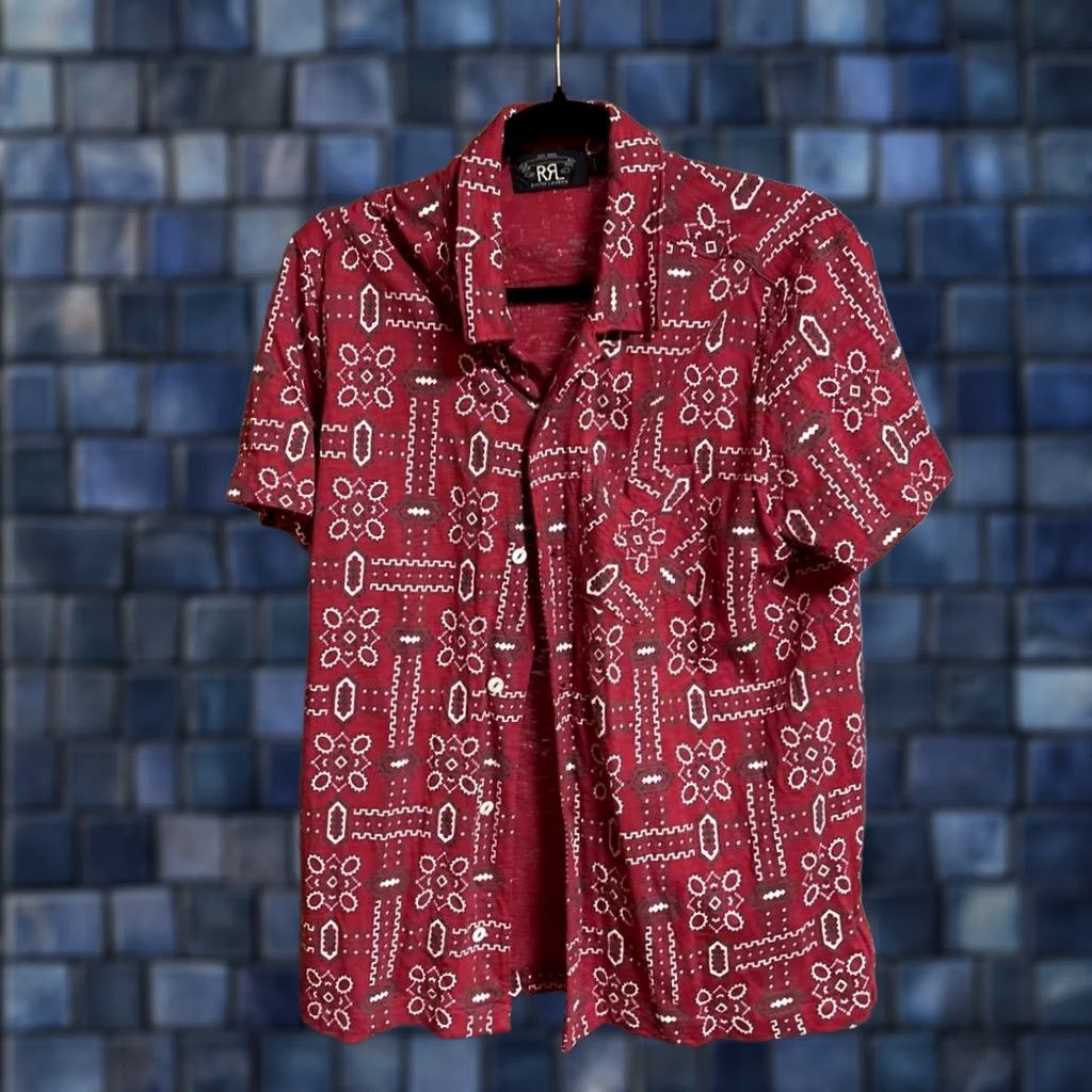 Ralph Lauren RRL RALPH LAUREN CAMP SHIRT SIZE M RED BANDANA PRINT SHORT SLEEVE MEN USED Size US M / EU 48-50 / 2 - 1 Thumbnail