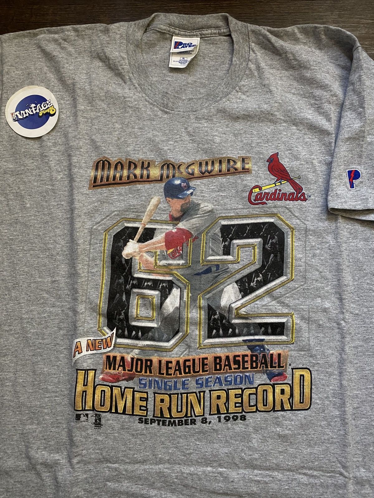 Pro Player Vintage 1998 MLB St. Louis Cardinals Mark McGwire Shirt Size US XL / EU 56 / 4 - 2 Thumbnail