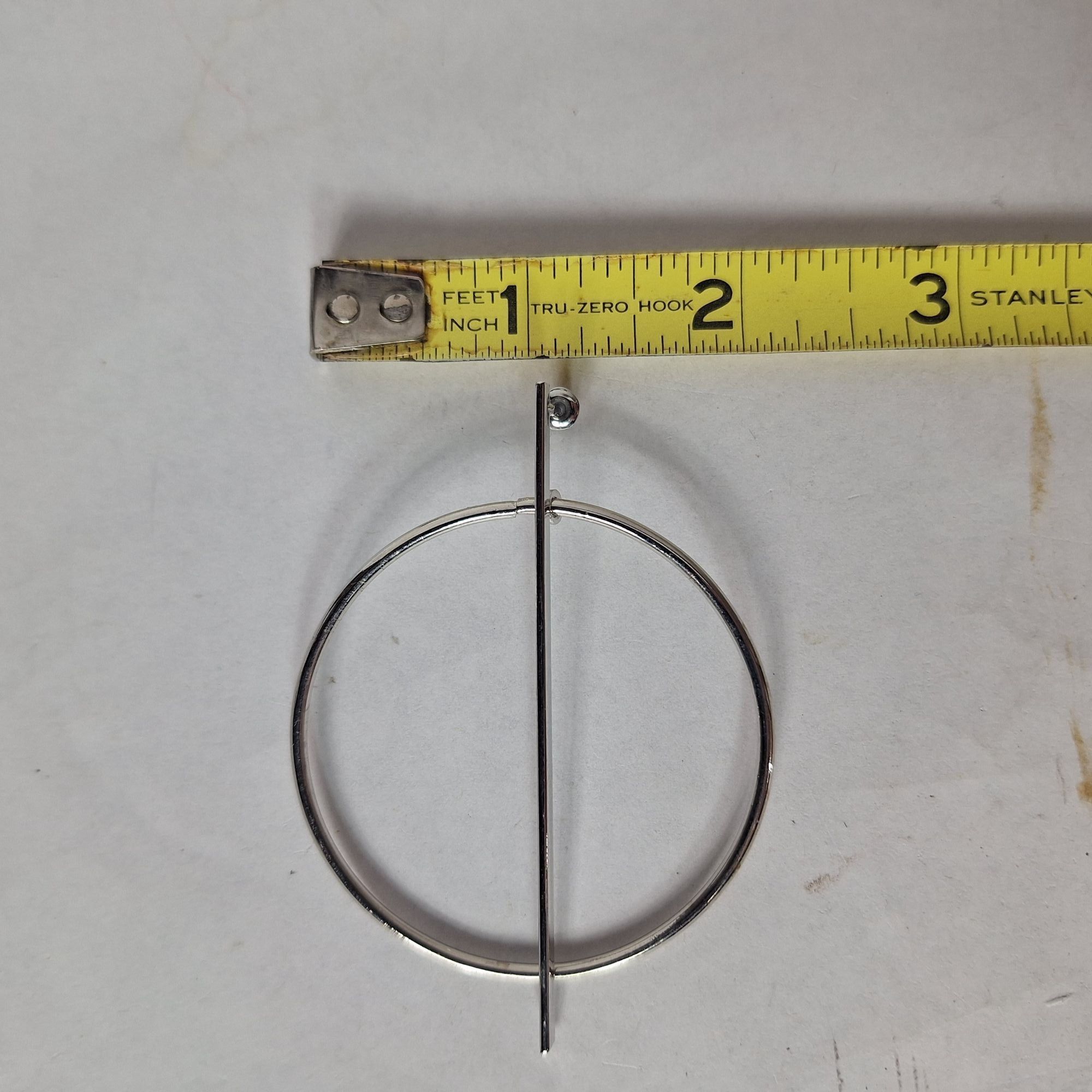 Other Modernist Silver Tone Chunky Hoop Earrings Sculptural Liquid Size ONE SIZE - 3 Thumbnail