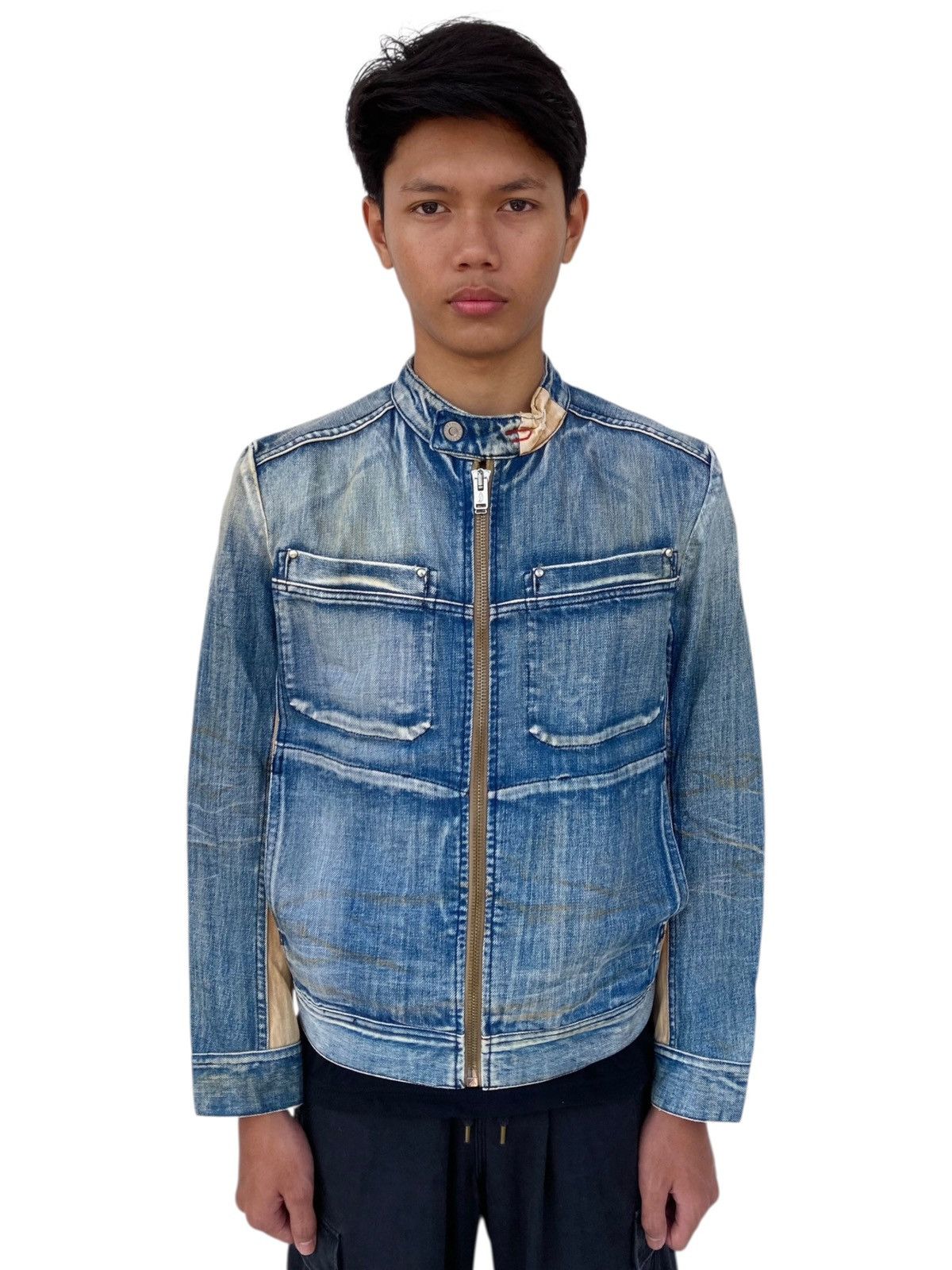 Diesel 2000s Diesel - Lampo Zips Rider Denim Jacket Size US M / EU 48-50 / 2 - 1 Thumbnail