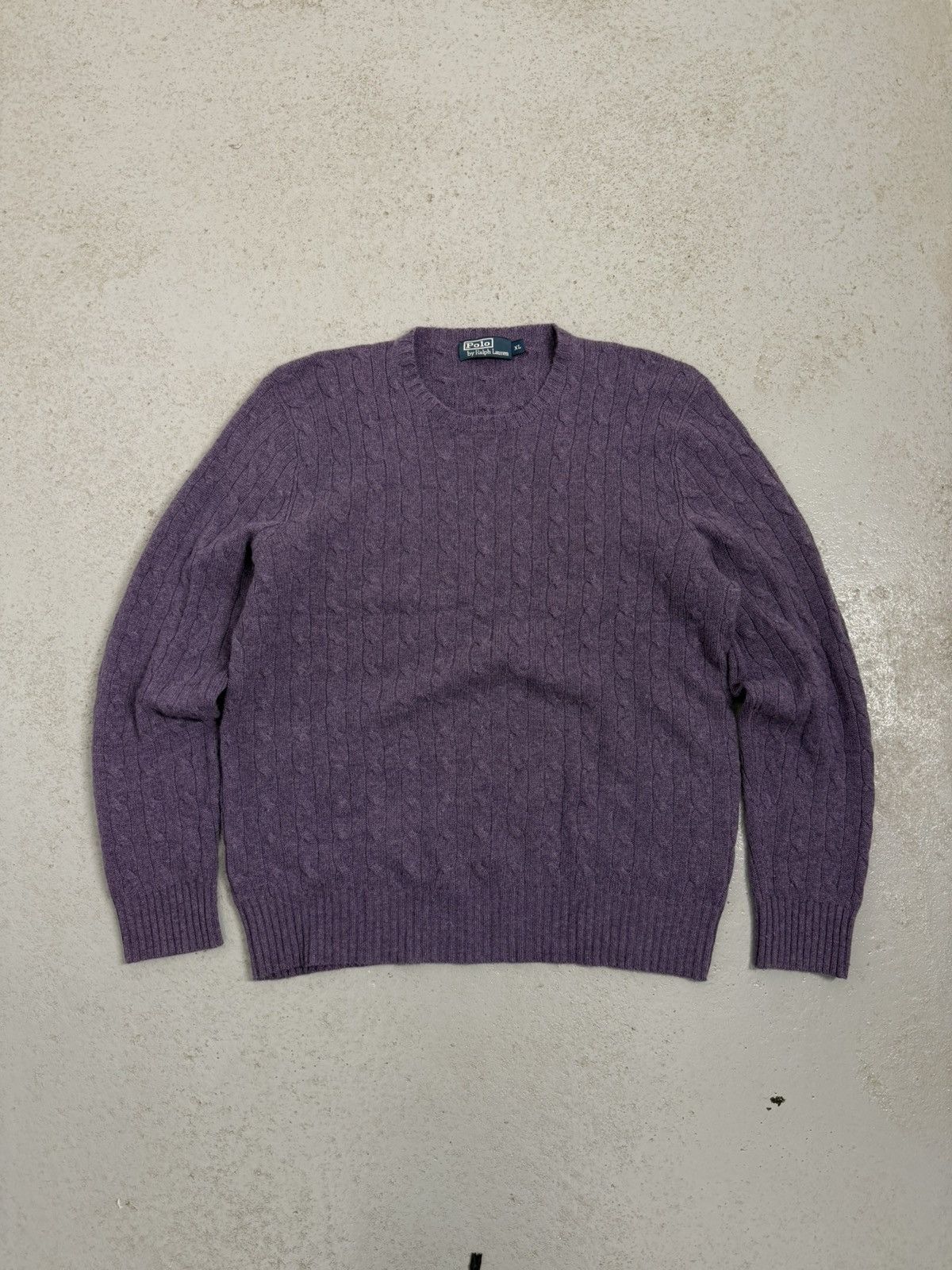 Polo Ralph Lauren Vintage Polo Ralph Lauren Cable Knitted Cashmere Sweater Size US XL / EU 56 / 4 - 1 Thumbnail