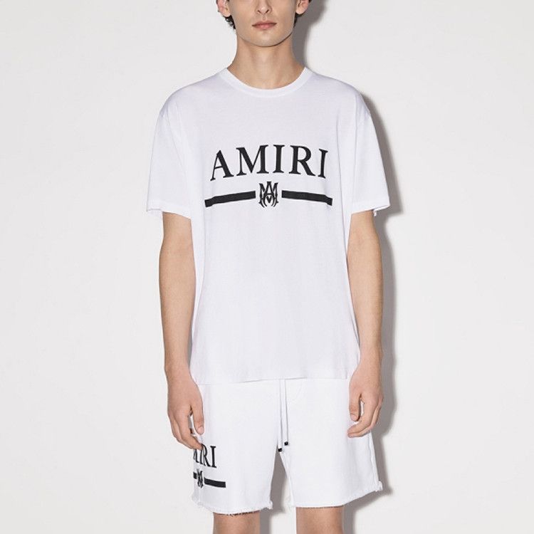 Amiri AMIRI Men's White Logo Print Short-Sleeve T-Shirt Size US XL / EU 56 / 4 - 2 Thumbnail