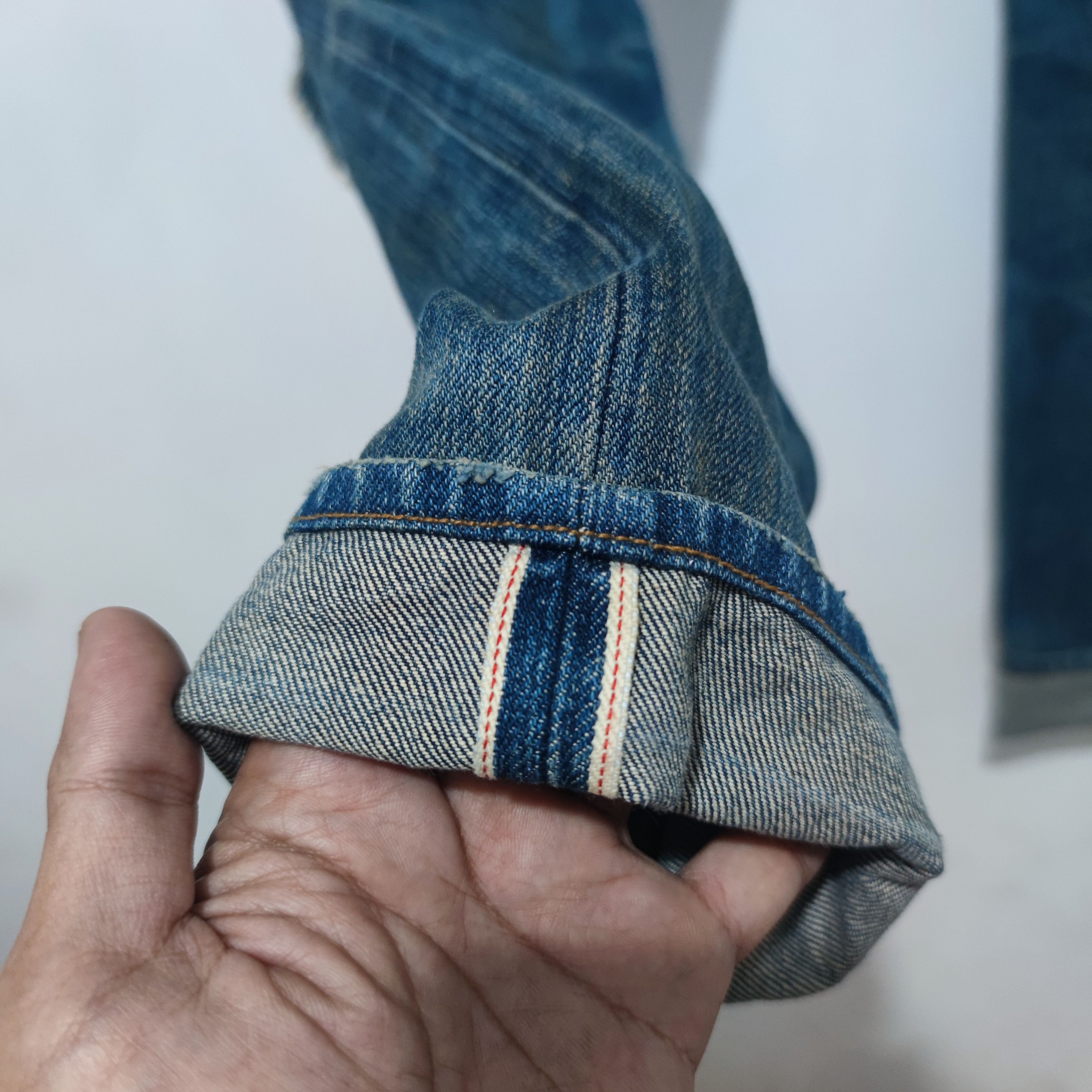 If Six Was Nine × Jean × Le Grande Bleu (L.G.B.) Selfedge jeans Number of day Distresed Size US 30 / EU 46 - 7 Thumbnail