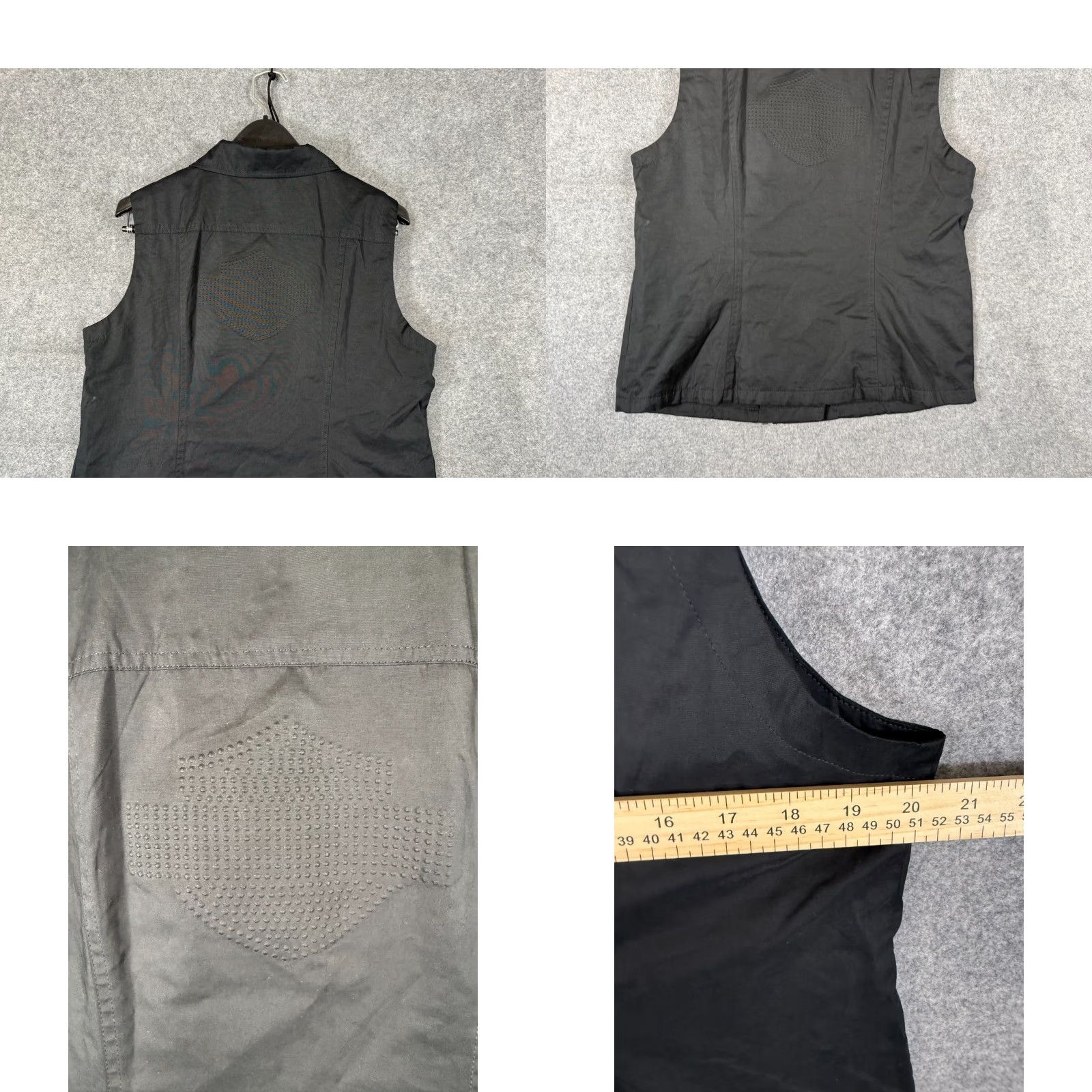 Harley Davidson Harley-Davidson Motorcycle Vest Womens L Black Side Full-Zip Lined American Size L / US 10 / IT 46 - 9 Thumbnail