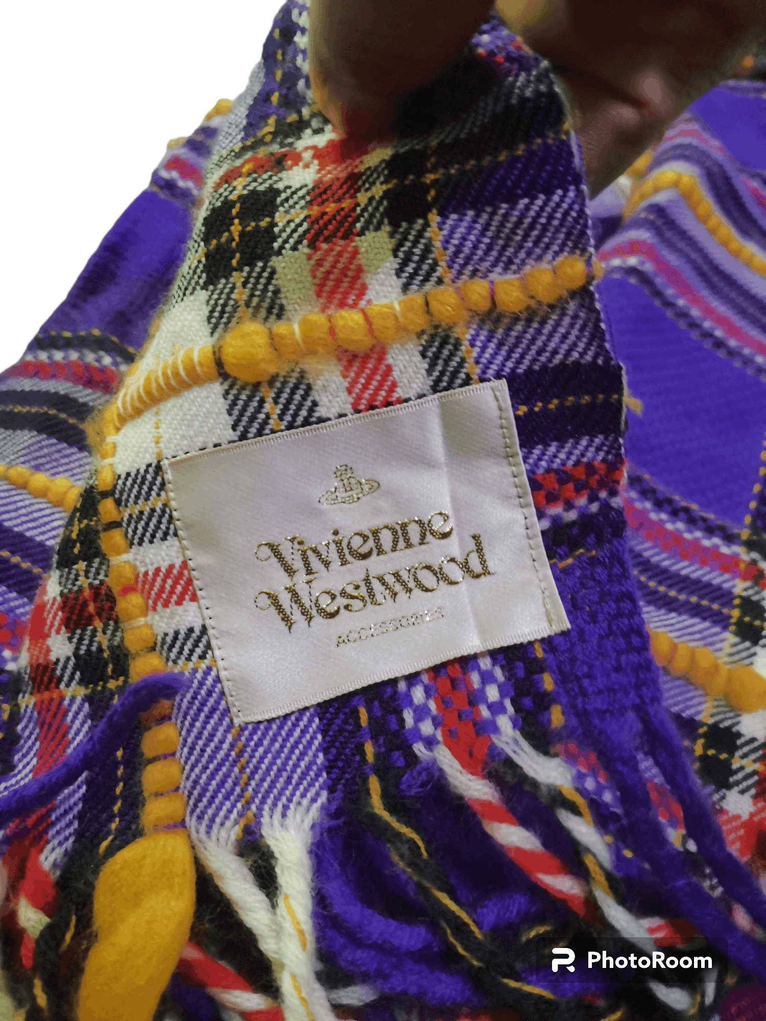 Designer × Vintage × Vivienne Westwood 💎Vtg Vivienne Westwood Wool Scarf / Muffler Gold Label Size ONE SIZE - 8 Thumbnail