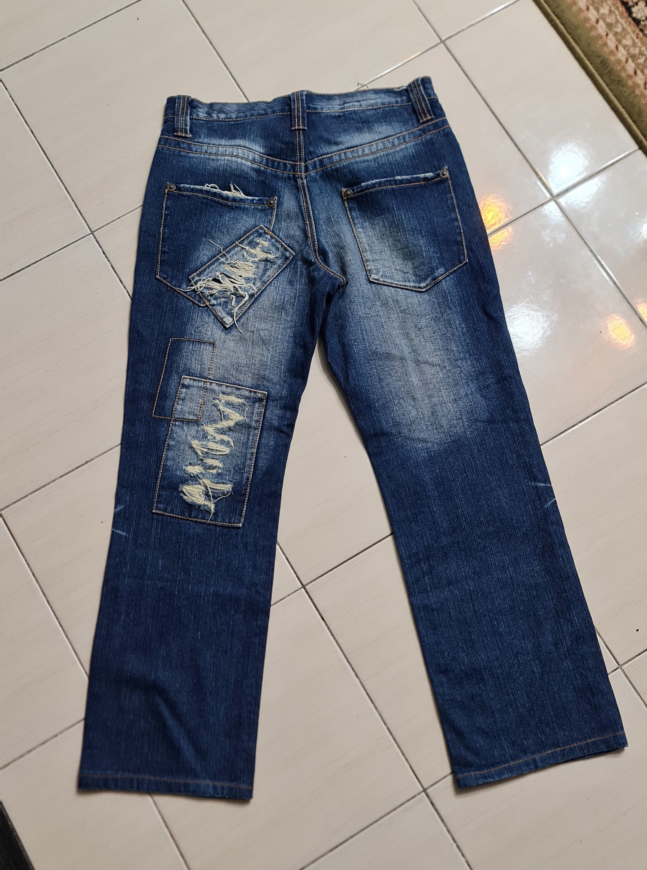 Japanese Brand × Vintage Japanesse Patchwork Jeans Size US 32 / EU 48 - 2 Thumbnail