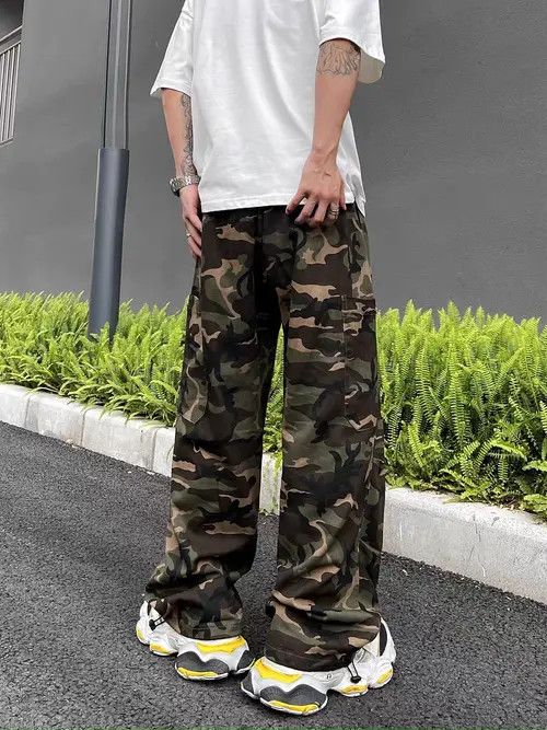 Japanese Brand Haseki x Camouflage High Street Vintage Loose Casual Pants Size US 30 / EU 46 - 2 Thumbnail