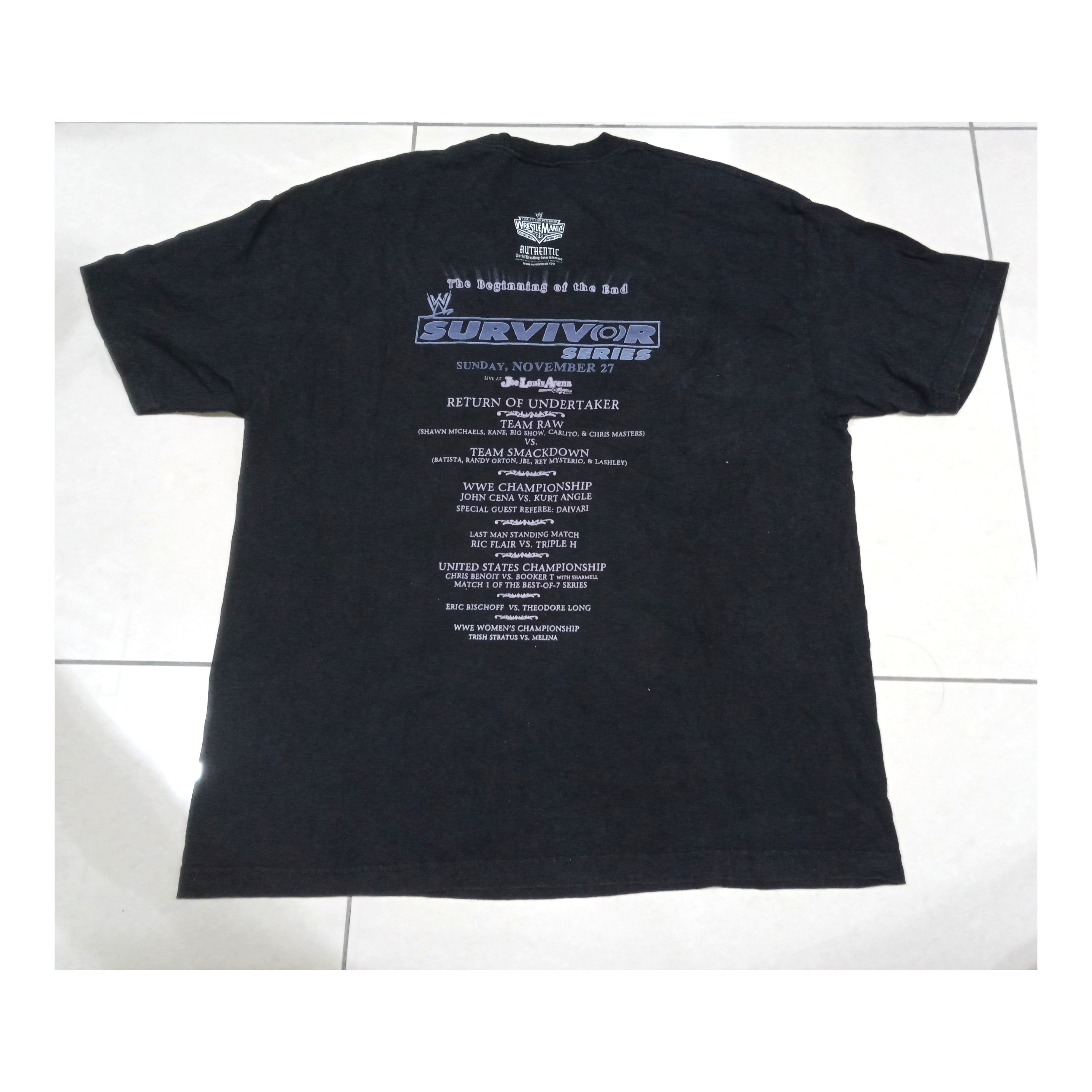 WWE Vintage 00s WWE Survivor Series 2005 T-Shirt Undertaker Size US XL / EU 56 / 4 - 2 Thumbnail