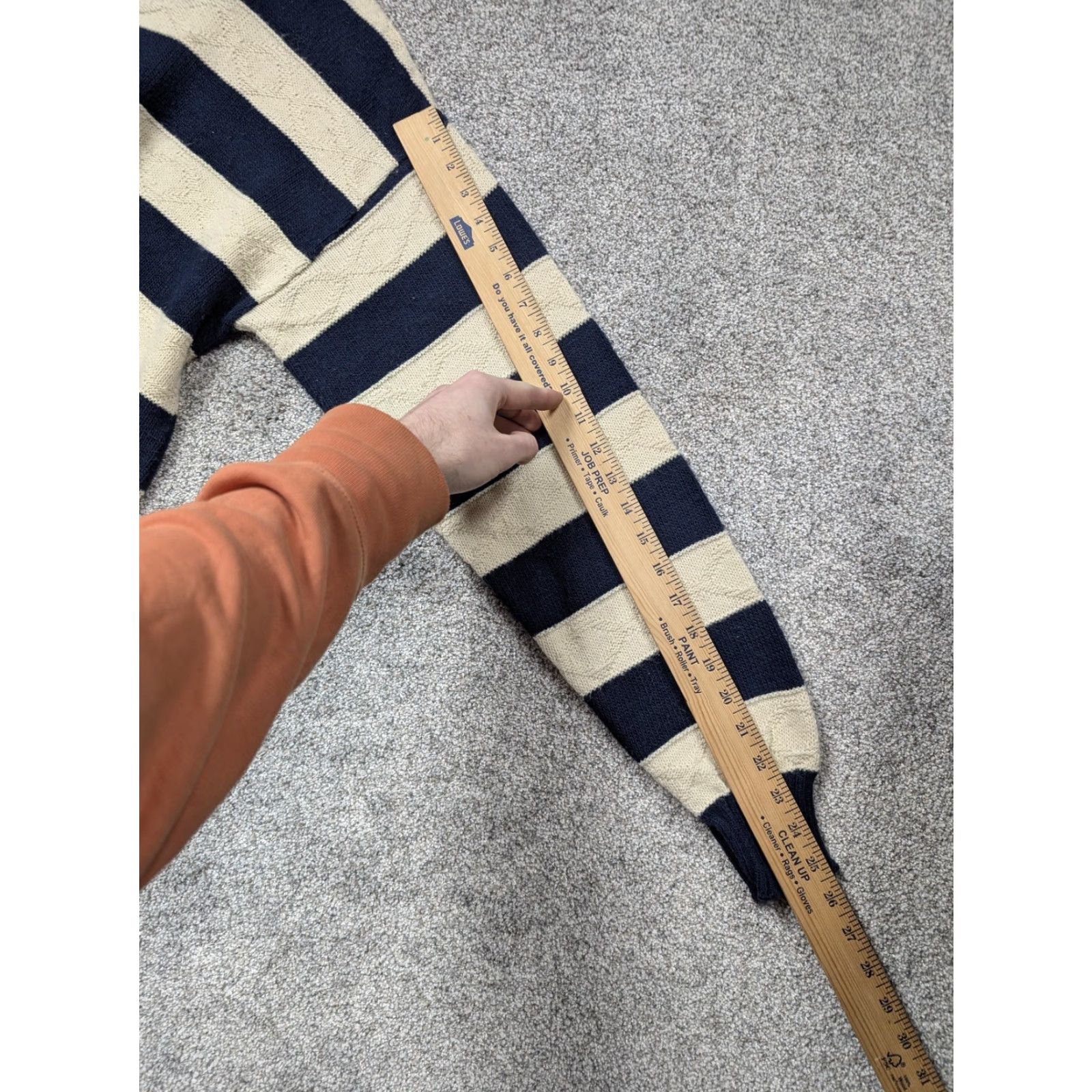 Vintage VINTAGE Reed St James Sweater Men L Blue Cream Stripe Knit Crew Neck Pullover Knit Size US L / EU 52-54 / 3 - 4 Thumbnail