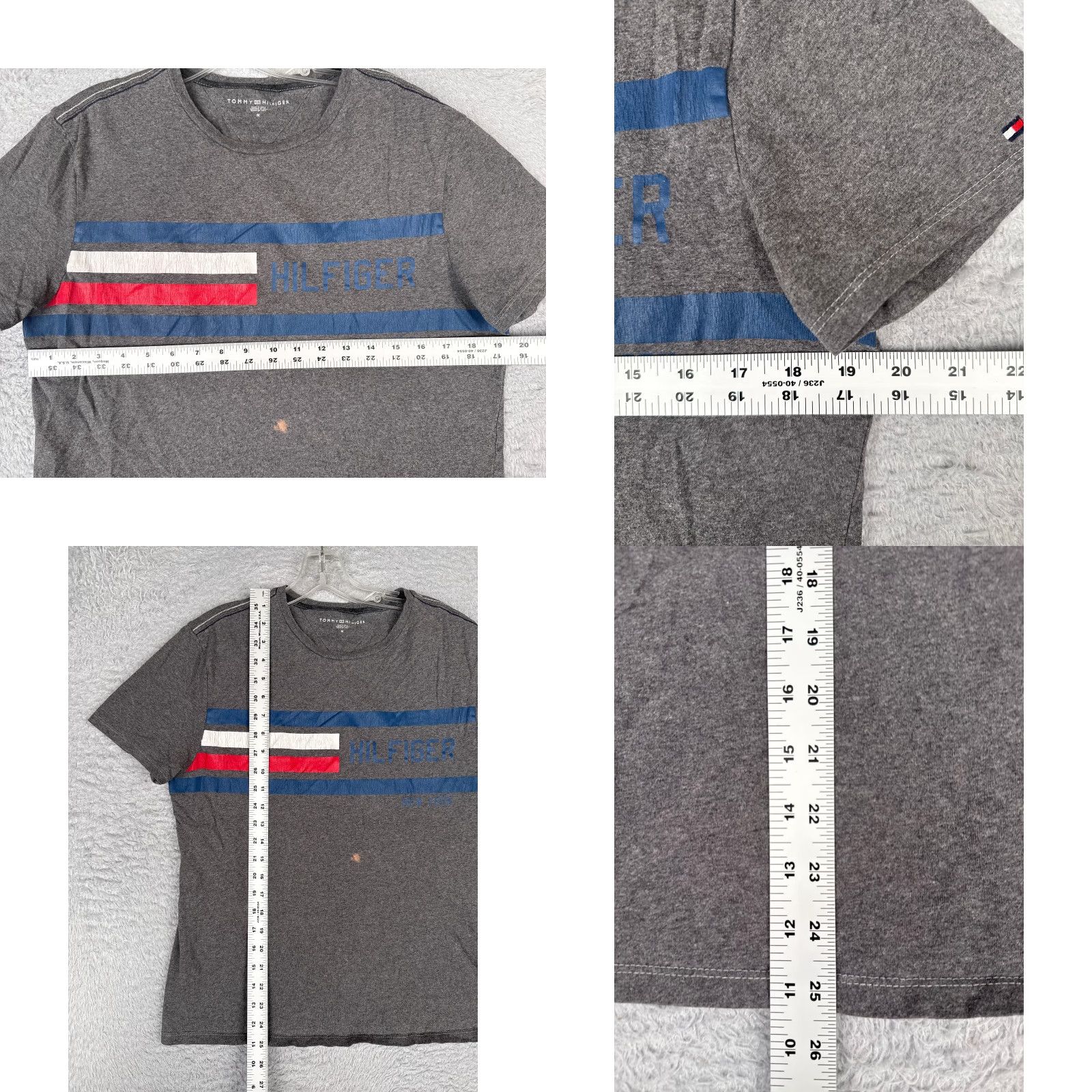 Tommy Hilfiger Tommy Hilfiger Shirt Adult Medium Gray Short Sleeve Crew Neck 100% Cotton READ Size US M / EU 48-50 / 2 - 8 Thumbnail