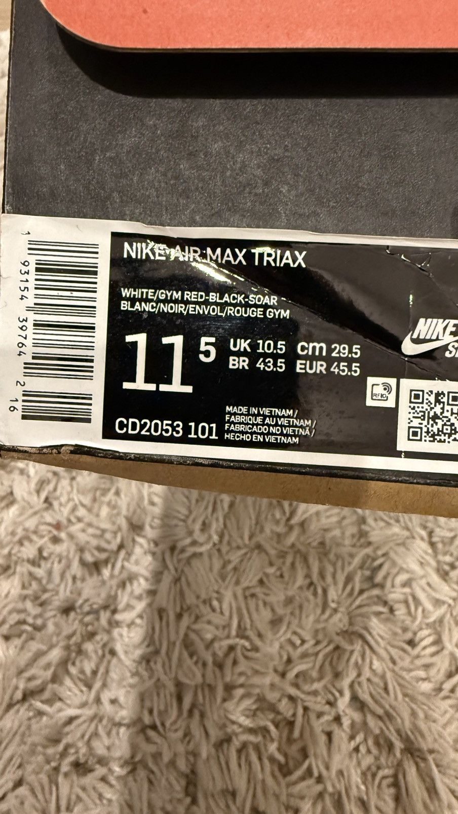 Nike NIKE AIR MAX TRIAX sz 11.5 Size US 11.5 / EU 44-45 - 7 Thumbnail