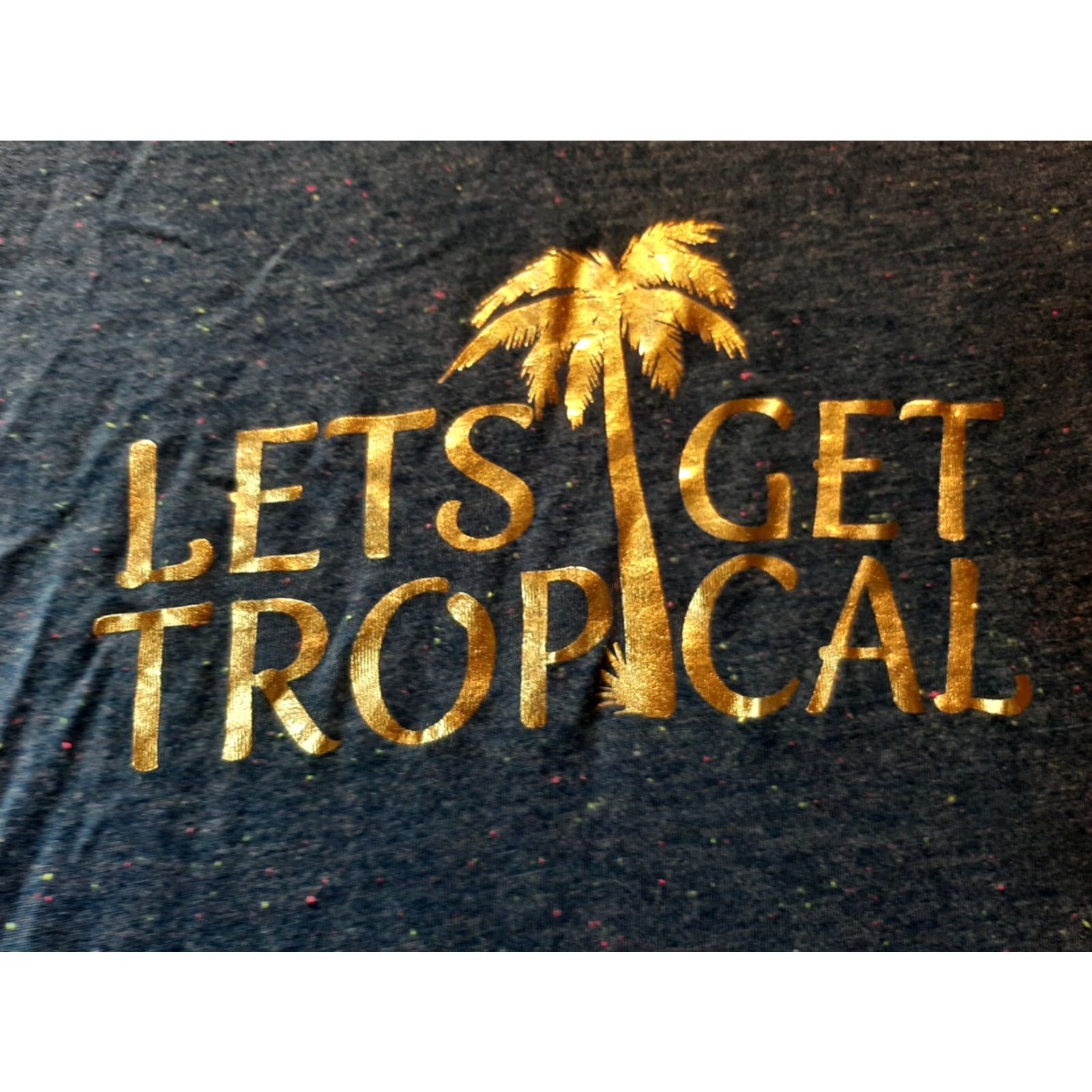Vintage Reel Legends Womens Short Sleeve Shirt L Blue Top Lets get Tropical Shirt Mositure Wicking Quick Dry UV Protection Breathable Packable Sports Boating Size L / US 10 / IT 46 - 2 Thumbnail