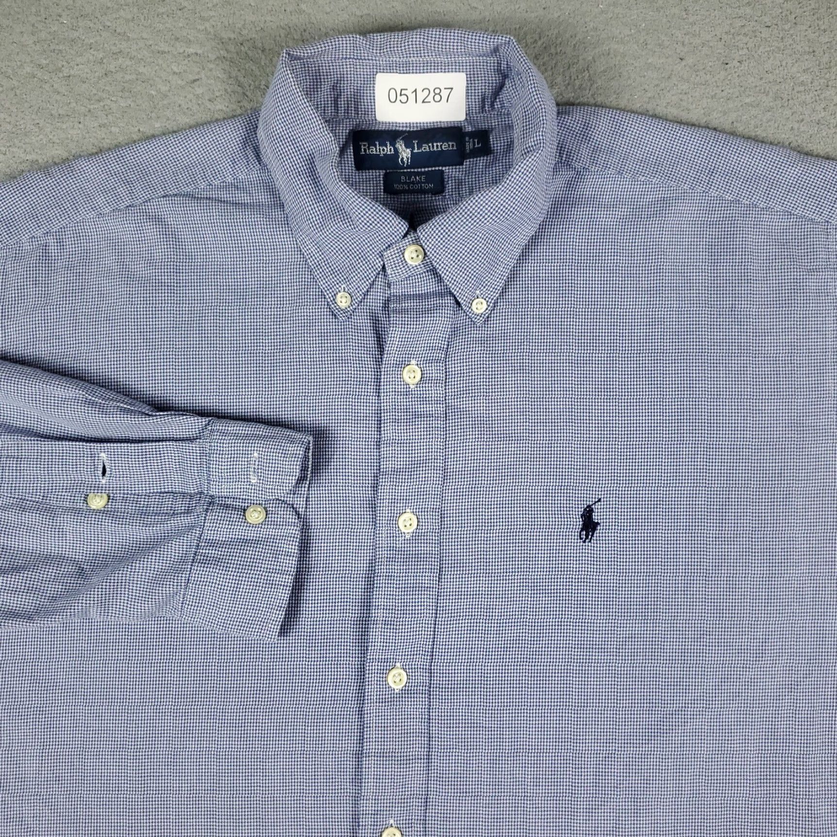 Ralph Lauren Ralph Lauren Blue Casual Button-Up Shirt Mens Large Long Sleeve Classic Size US L / EU 52-54 / 3 - 2 Thumbnail