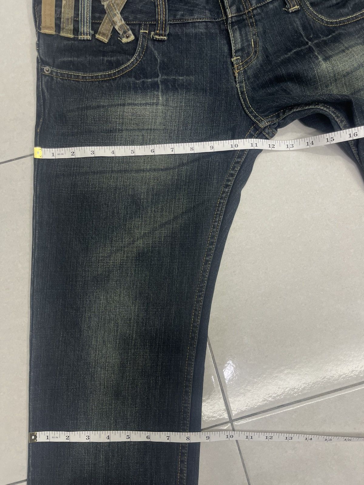 Japanese Brand RARE Dominate Handcrafted Denim - Double Waist Roman Numeral Size US 34 / EU 50 - 10 Thumbnail