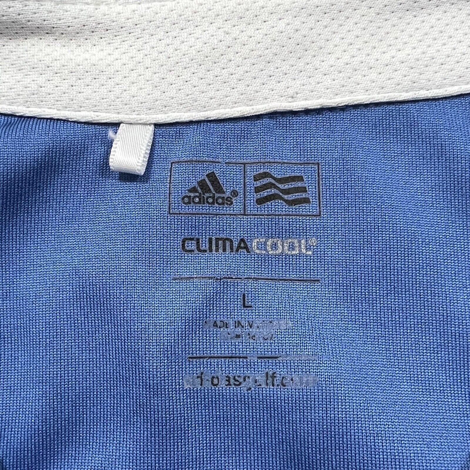 Adidas Adidas Blue Short Sleeve Lightweight Polo Athletic Shirt Size US L / EU 52-54 / 3 - 3 Thumbnail