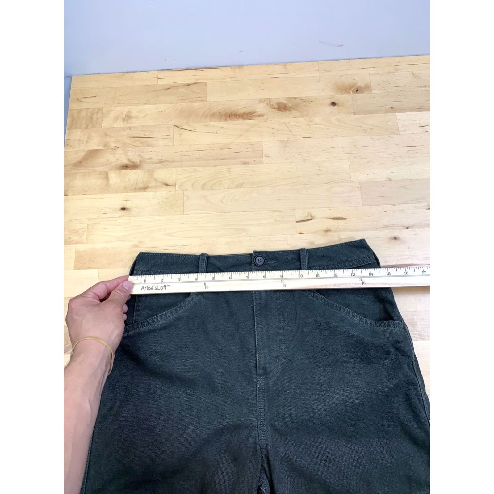 RVCA RVCA x Stella Double Knee Carpenter Jeans Women 25 Green Grunge Vintage No Size 42" / US 20 - 6 Thumbnail