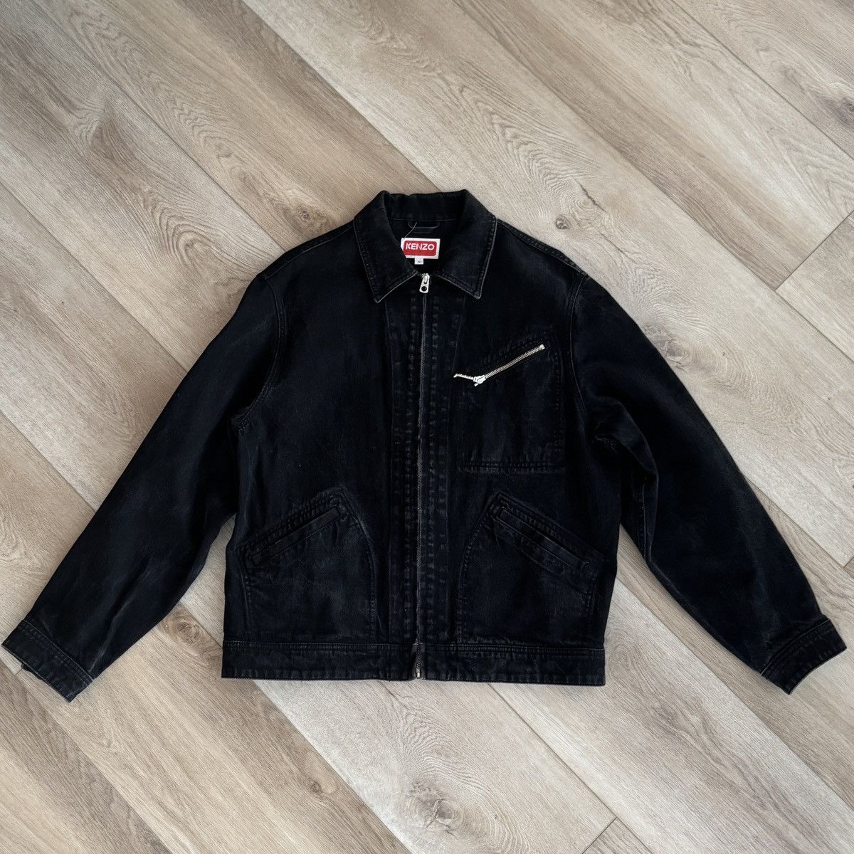Kenzo Denim Chore Jacket in Black, Men's