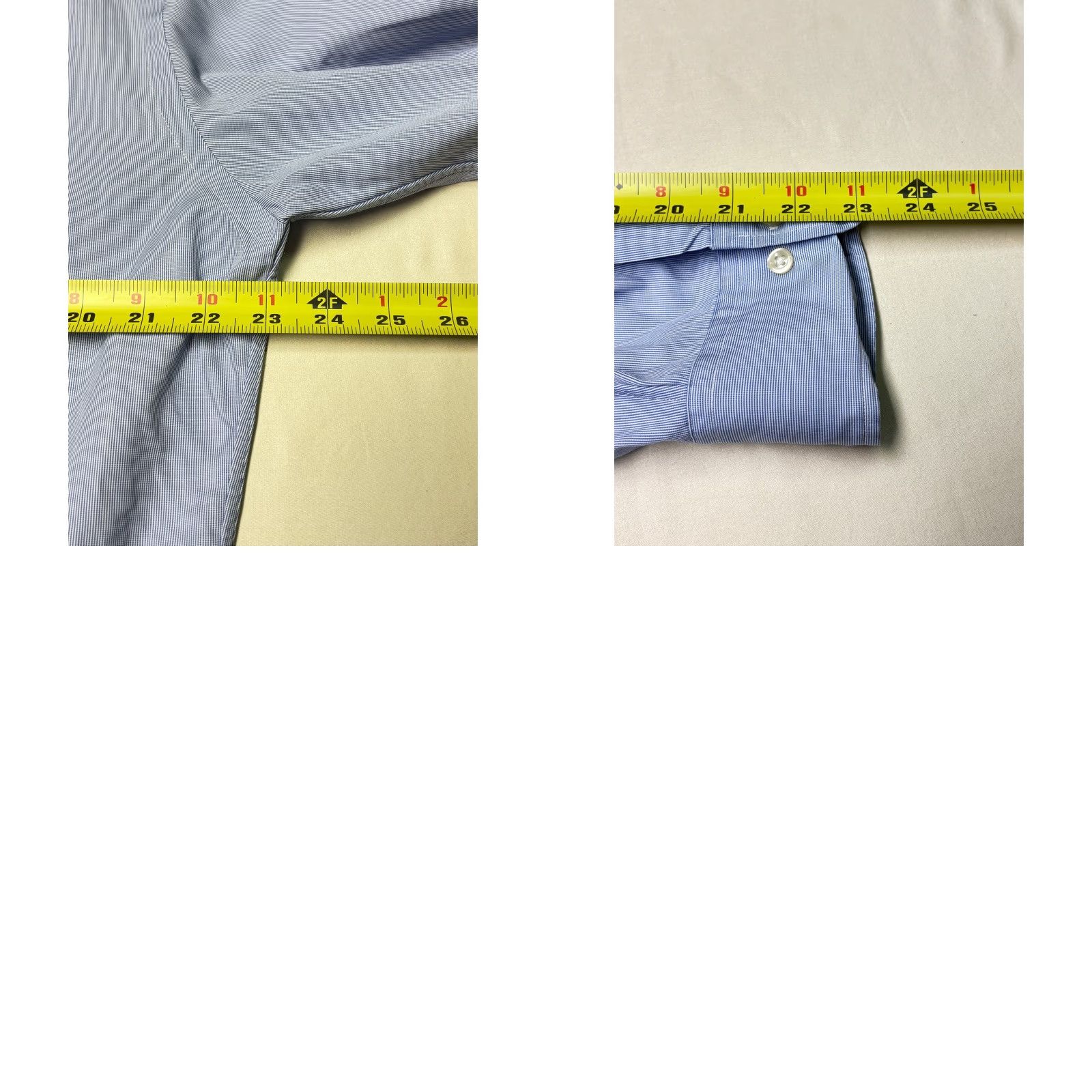 Polo Ralph Lauren Polo Ralph Lauren Dress Shirt Men 16.5 32/33 Custom Fit Pinstripe Blue Button-Up Non-Iron Long Sleeve 100% Cotton Reg Men Versatile Workwear Casual Size 46R - 8 Thumbnail