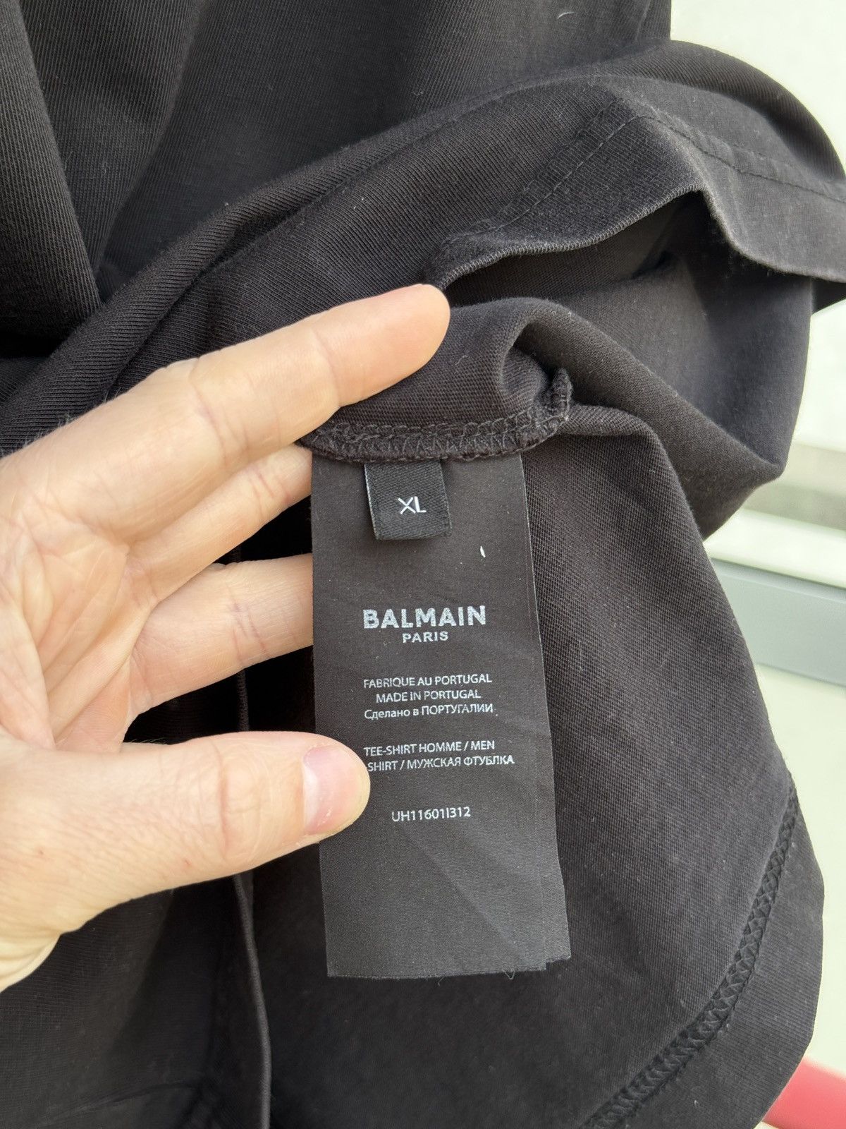 Balmain Balmain Paris Gold Logo T Shirt Size US XL / EU 56 / 4 - 5 Thumbnail