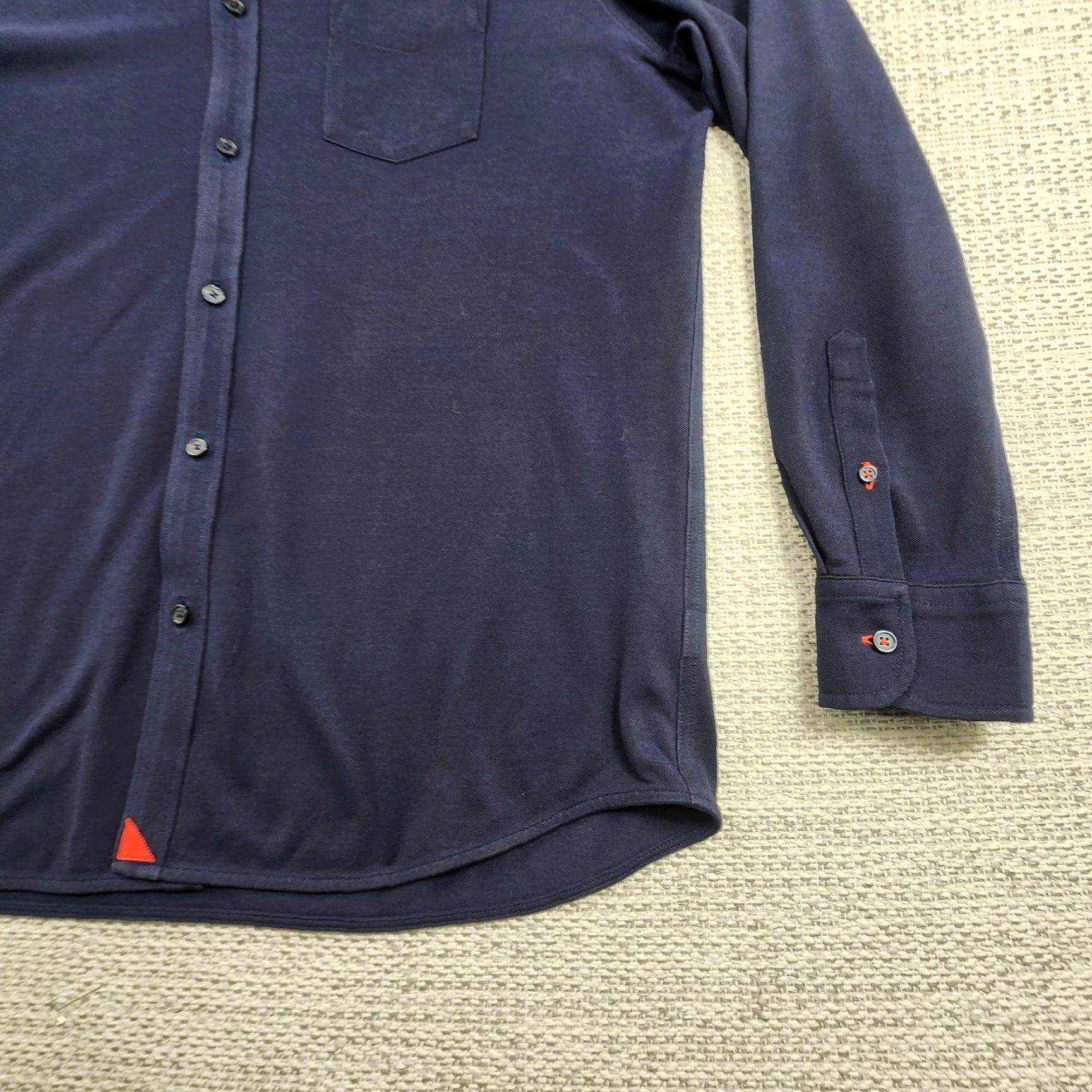 UNTUCKit UNTUCKit Mens Shirt Slim Fit 2XL Navy Blue Long Sleeve Button Up Mercury Classic Size US XXL / EU 58 / 5 - 3 Thumbnail