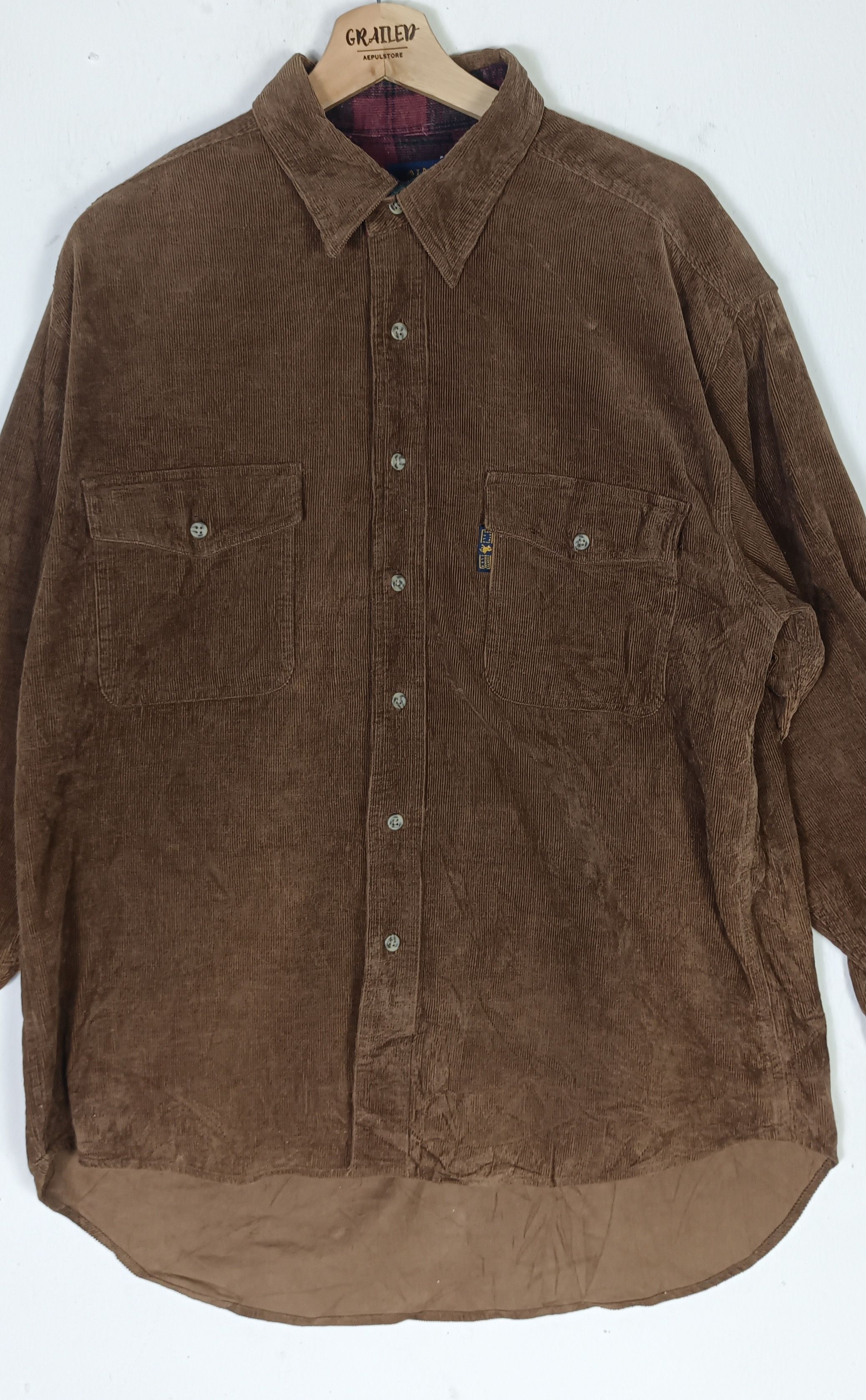 Polo Ralph Lauren × Vintage Polo Royal Club Country Corduroy Button Up Size US L / EU 52-54 / 3 - 4 Thumbnail