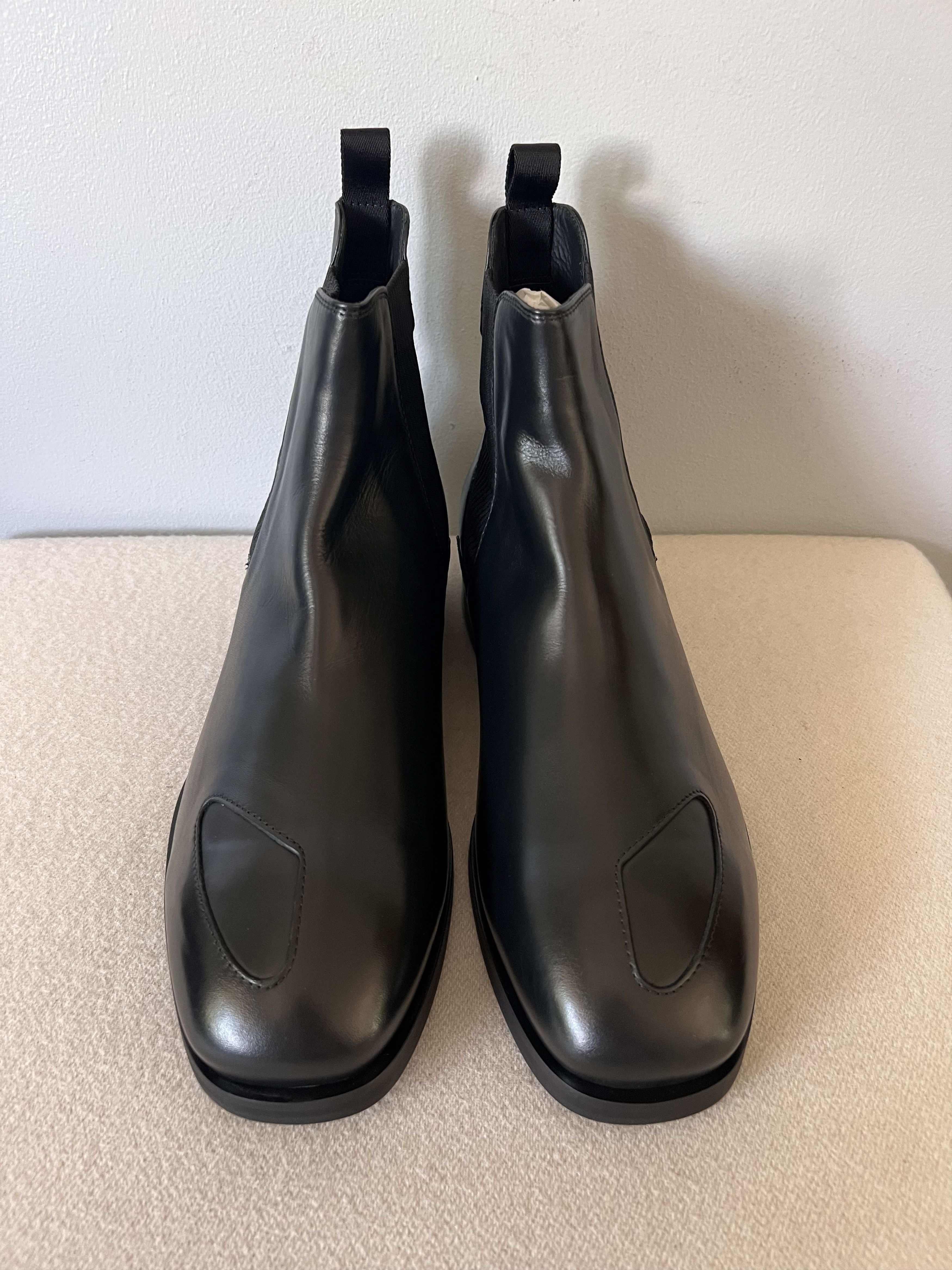 _J.L-A.L_ JLAL Perlin Chelsea Boots in Black Leather Size US 13 / EU 46 - 4 Thumbnail