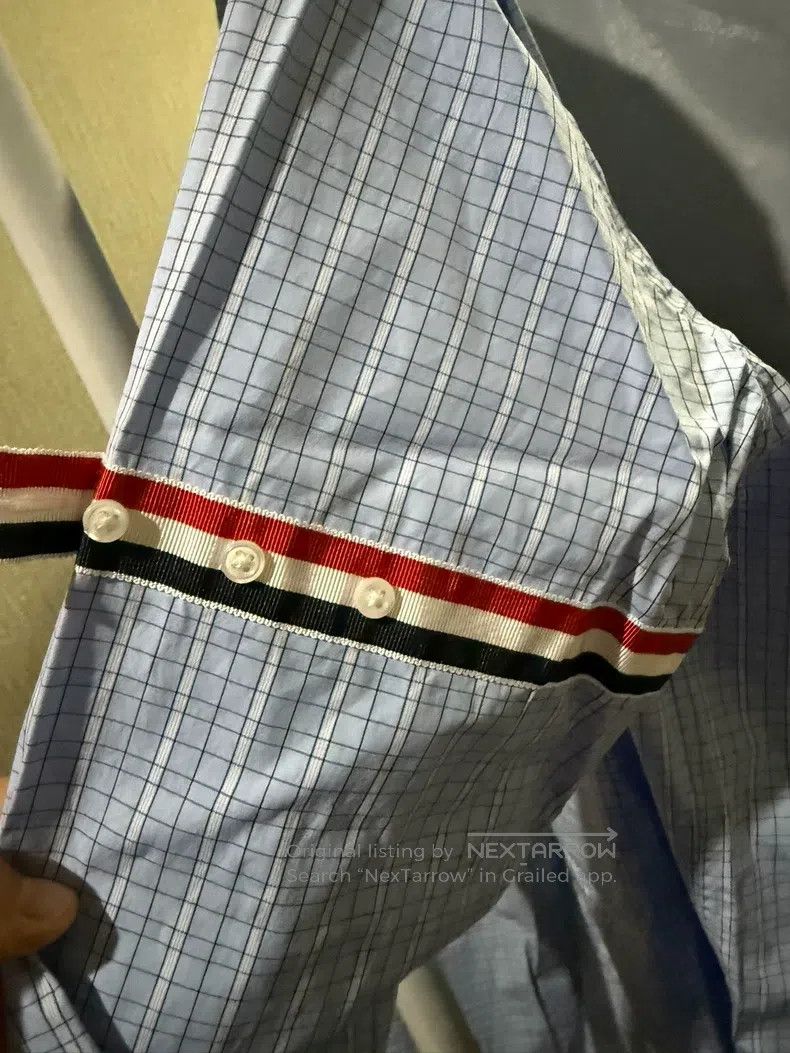 Thom Browne Thom Browne Light blue striped shirt Size US L / EU 52-54 / 3 - 7 Thumbnail