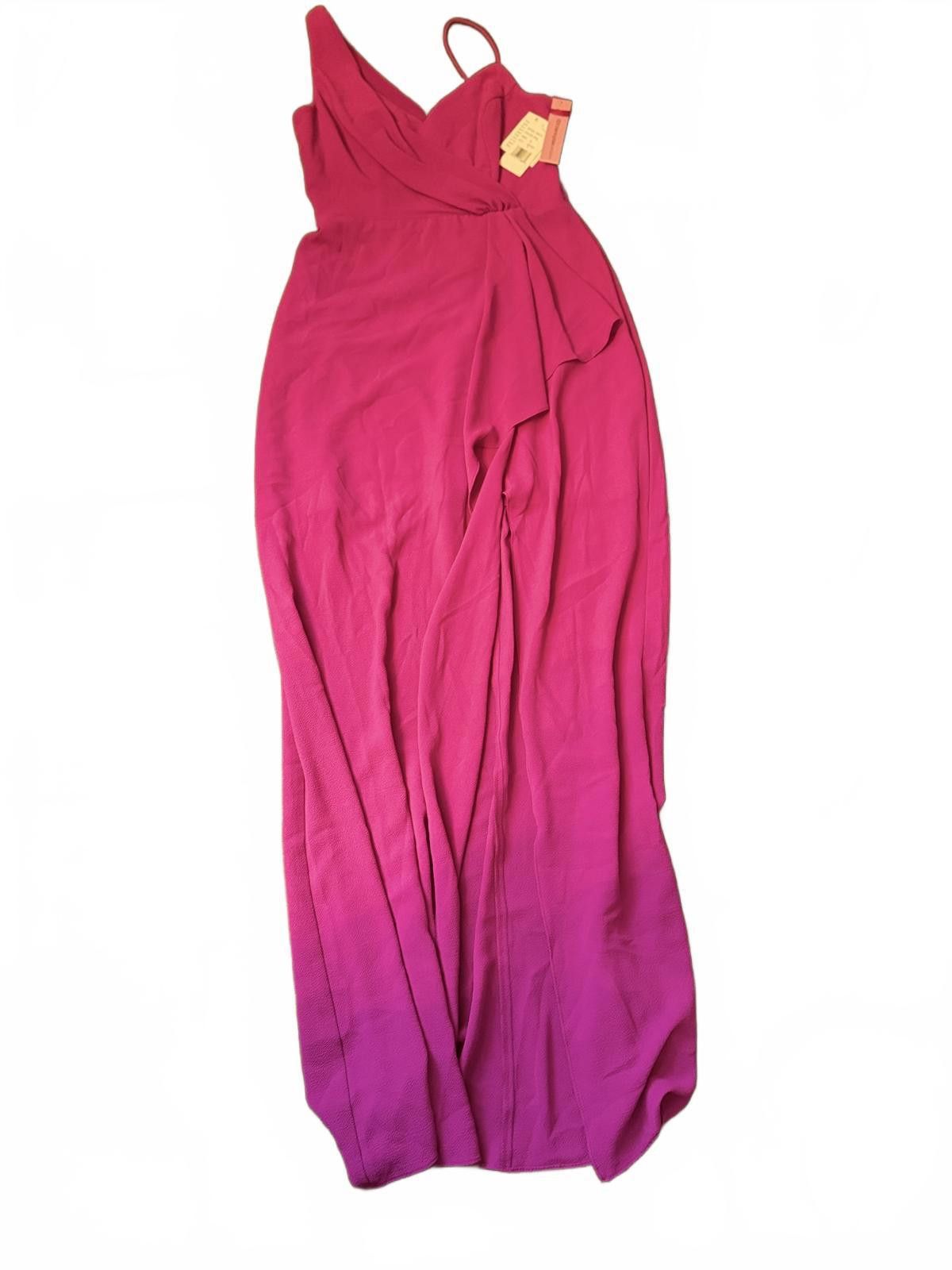 Aquascutum AQUA One Shoulder Ruffled Dress - Orchid, Size 4 Size S / US 4 / IT 40 - 2 Thumbnail