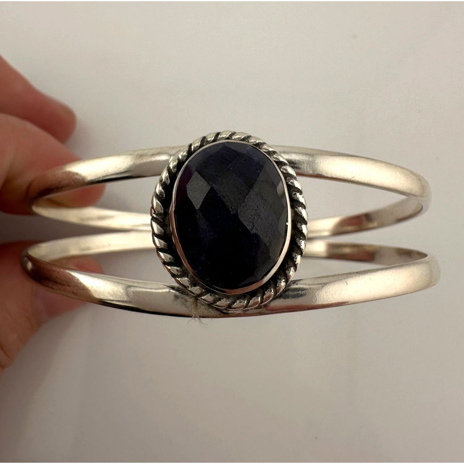 Other 12 Carat Cabochon Sapphire Cuff / Bangle Bracelet Size ONE SIZE - 13 Thumbnail