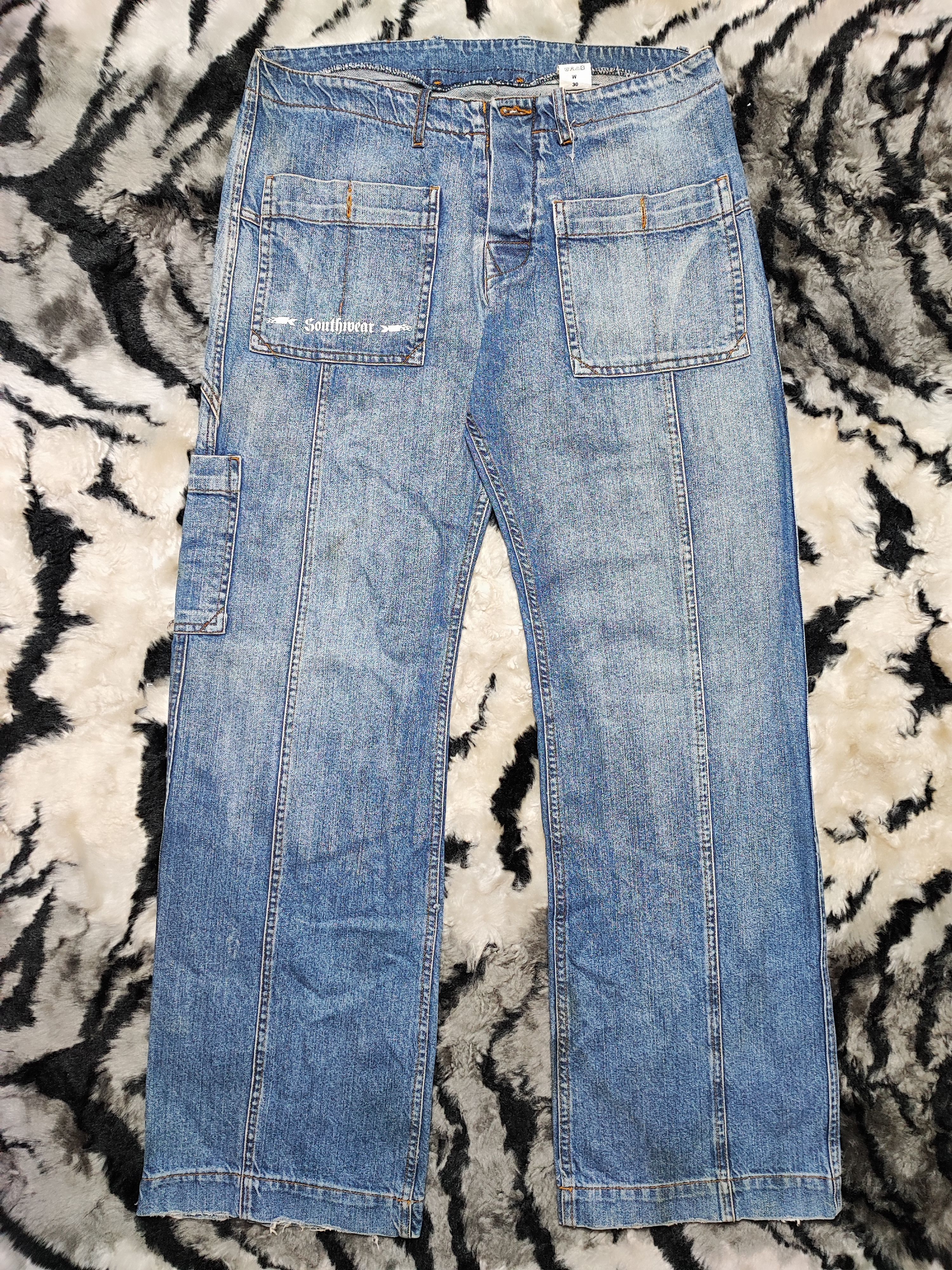Japanese Brand Skull Denim Bakers Pants Cargo Size US 32 / EU 48 - 2 Thumbnail