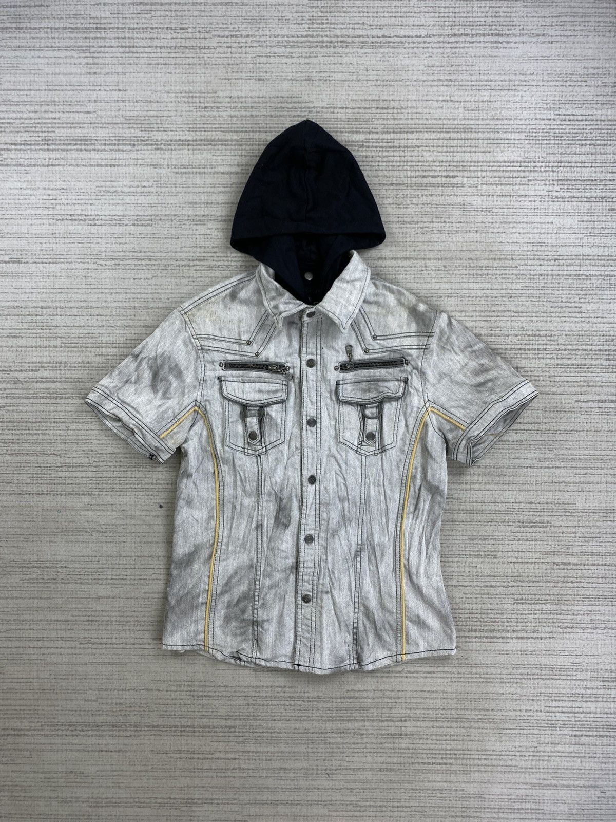 In The Attic 🔥STEALS In The Attic Wash Grey Detachable Punk Jacket Size US M / EU 48-50 / 2 - 1 Thumbnail