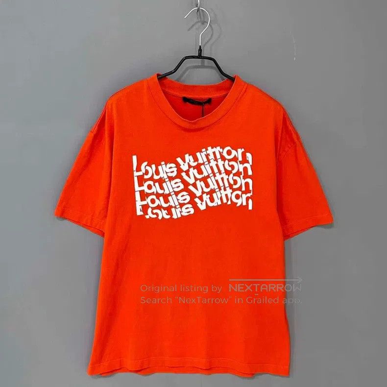Louis Vuitton Louis Vuitton Orange twisted logo short sleeves Size US M / EU 48-50 / 2 - 1 Thumbnail
