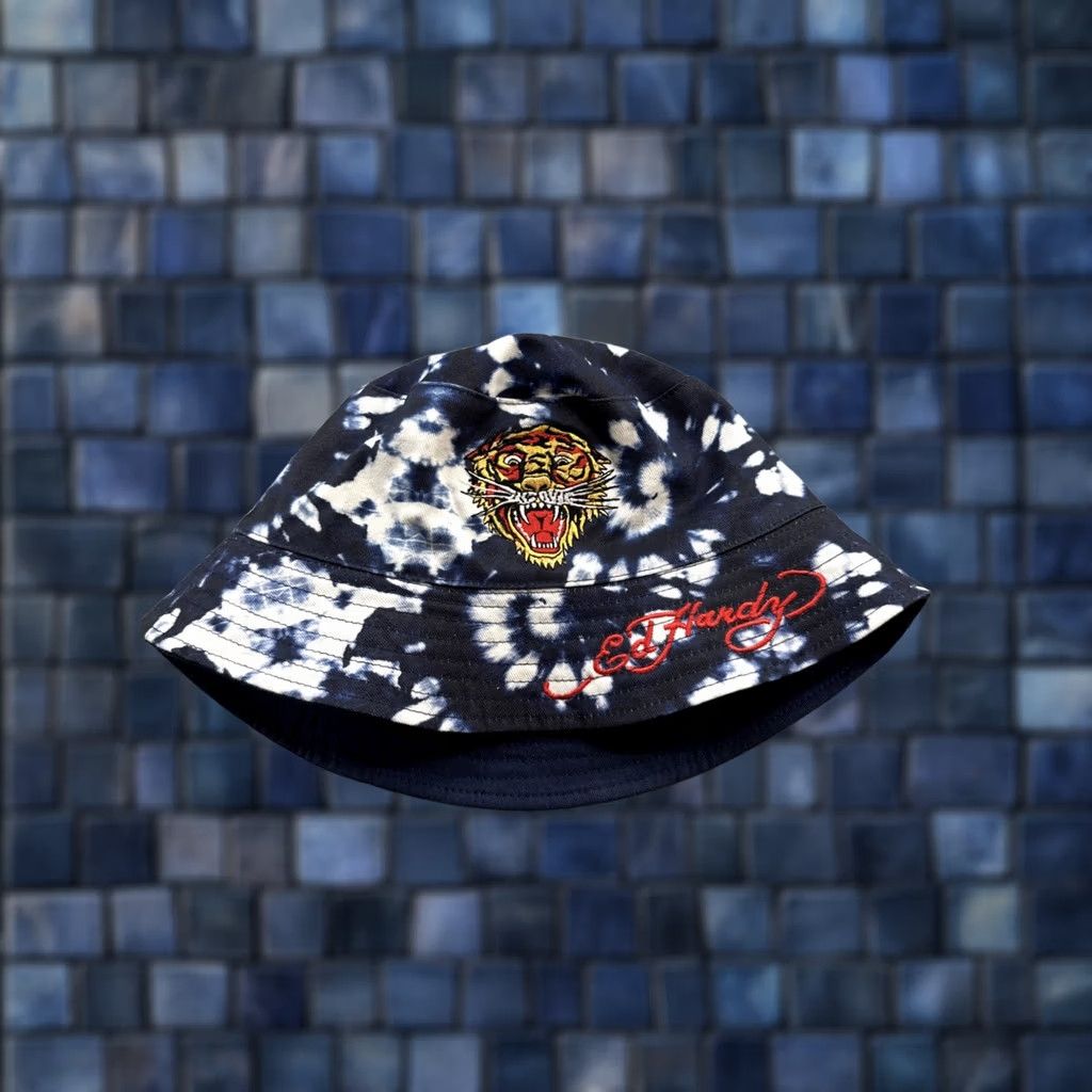 Ed Hardy Ed Hardy Tiger Lion Head Bucket Hat Adult Reversible Camouflage Multicolor 100% Cotton Men Size ONE SIZE - 1 Thumbnail