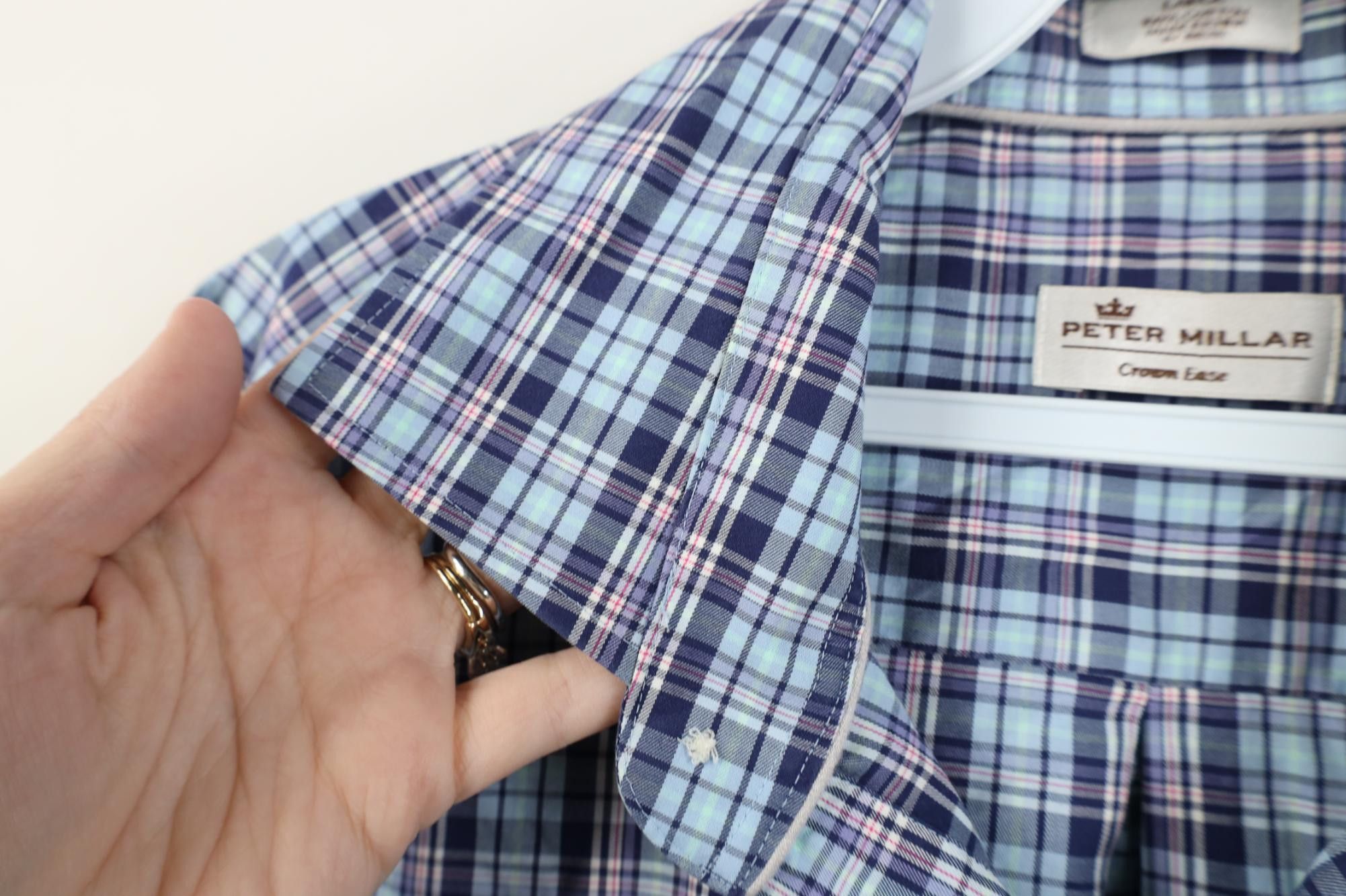 Peter Millar Peter Millar Crown Ease Flannel Collared Button Shirt Plaid Size US L / EU 52-54 / 3 - 7 Thumbnail