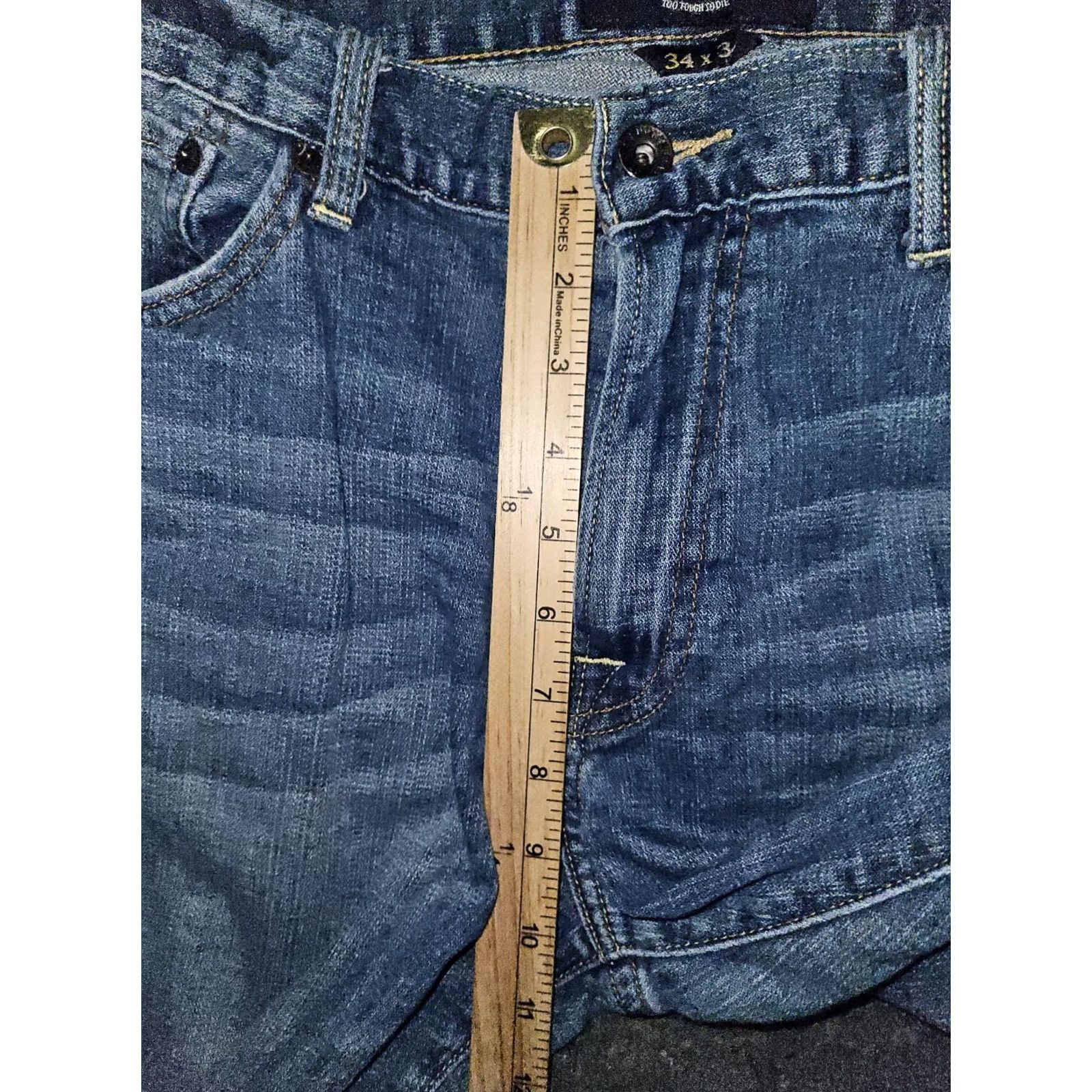 Lucky Brand Lucky Brand 361 Vintage Straight Jeans Men 38x29 Blue Dark Wash Regular Fit Inseam 29 90s Preppy Logo USA Size US 34 / EU 50 - 5 Thumbnail