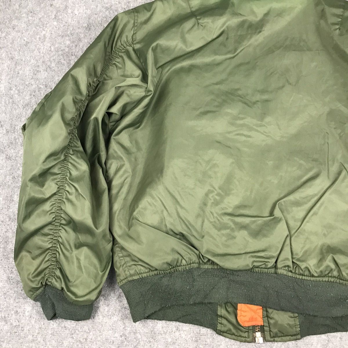 MILITARY BOMBER GREEN FADED JACKET