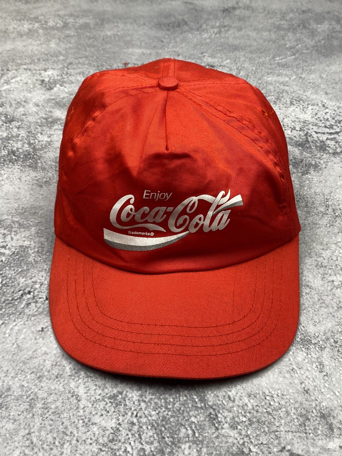Coca Cola × Vintage Vintage 90s Coca Cola Enjoy Hype Drill Cap Hats Size ONE SIZE - 2 Thumbnail